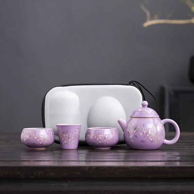 1 горшок, 3 чашки, чайный сервиз, фиолетовый Ru Kiln, портативный дорожный чайный сервиз, керамическая чашка для быстрой гостей
1 горшок, 3 чашки, чайный сервиз, фиолетовый Ru Kiln, портативный дорожный чайный сервиз, керамическая чашка для быстрой гостей