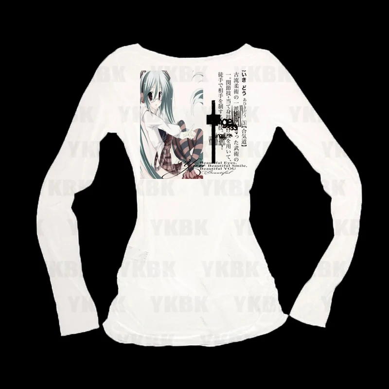 Уличная одежда в стиле Харадзюку для женщин и девочек в стиле панк, свободные милые футболки с длинными рукавами и круглым вырезом, модные повседневные футболки с принтом аниме Y2k, эстетические винтажные футболки
Уличная одежда в стиле Харадзюку для женщин и девочек в стиле панк, свободные милые футболки с длинными рукавами и круглым вырезом, модные повседневные футболки с принтом аниме Y2k, эстетические винтажные футболки