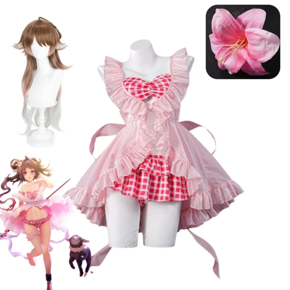 Arknights Eyjafjalla Summer Flower FA018 Cosplay Costume Pink Swimsuit Full Set Adult Women Halloween Comic Con Carnival Outfit
Arknights Eyjafjalla Summer Flower FA018 Cosplay Costume Pink Swimsuit Full Set Adult Women Halloween Comic Con Carnival Outfit