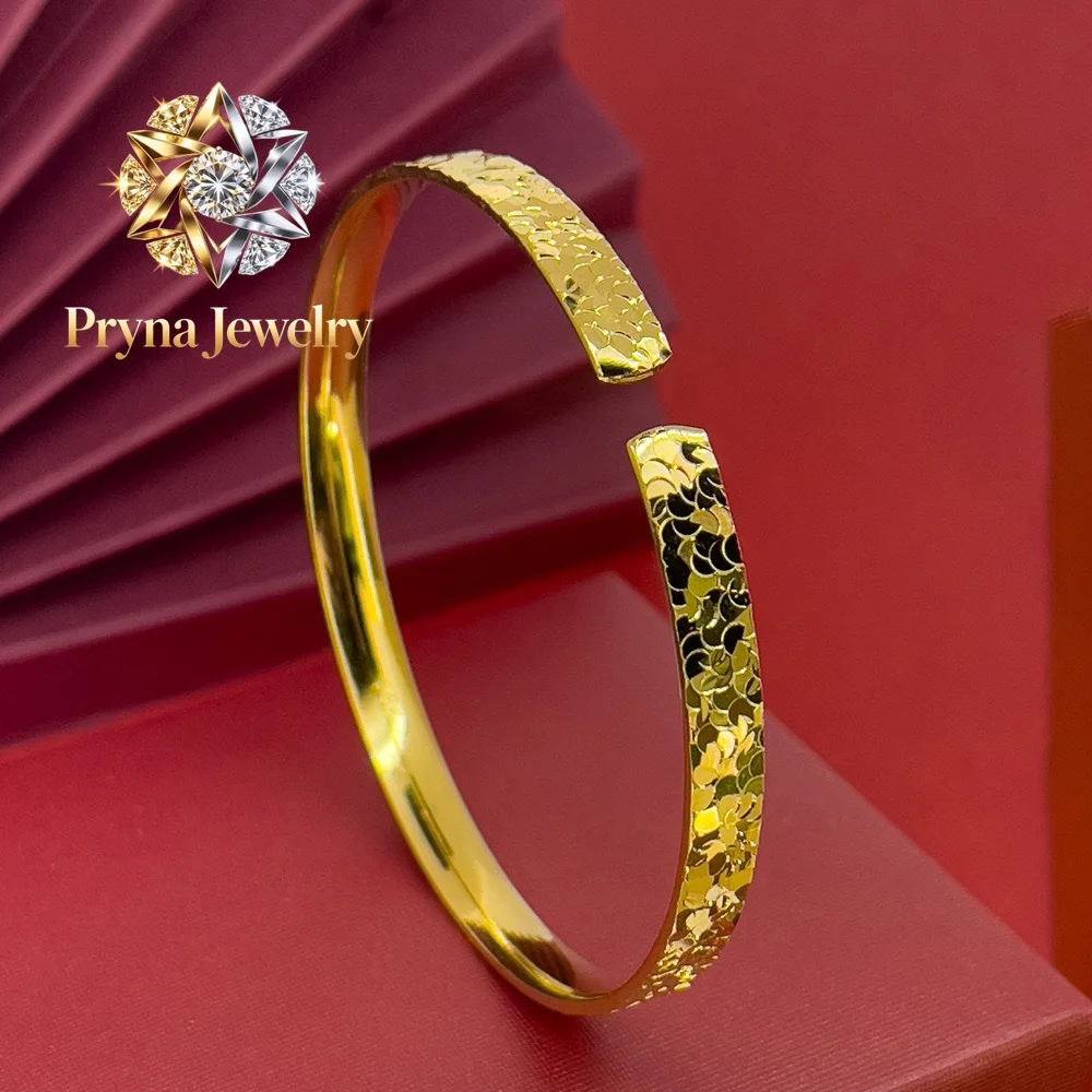 Pryna Jewelry 9999 genuine gold 24K gold antique hammer diamond broken ice gold bracelet gold jewelry gift open bracelet
Pryna Jewelry 9999 genuine gold 24K gold antique hammer diamond broken ice gold bracelet gold jewelry gift open bracelet