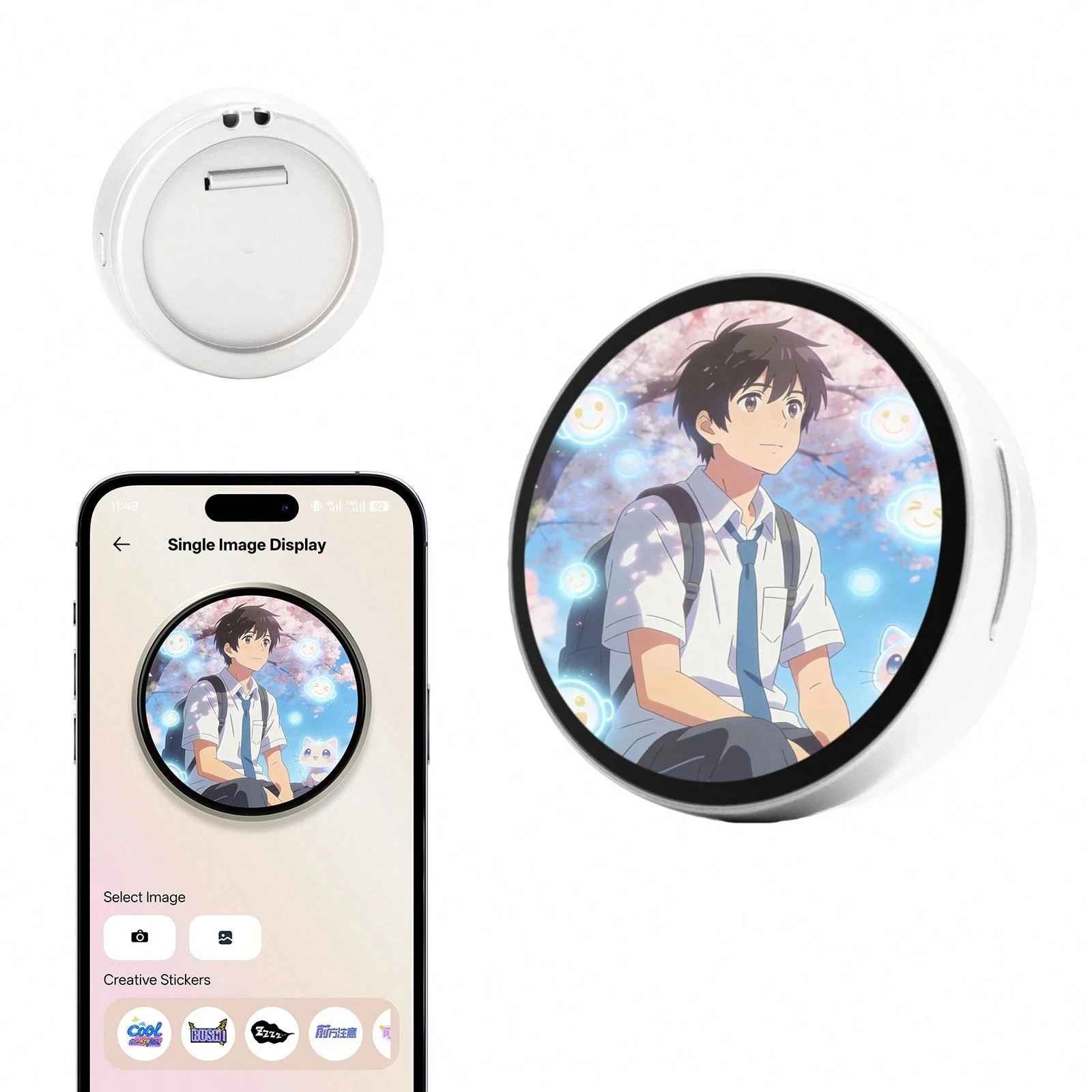 Smart Digital Badge HD Touch Screen Electronic Pin Portable Rechargeable Wearable Media Player Long Standby Time
Smart Digital Badge HD Touch Screen Electronic Pin Portable Rechargeable Wearable Media Player Long Standby Time