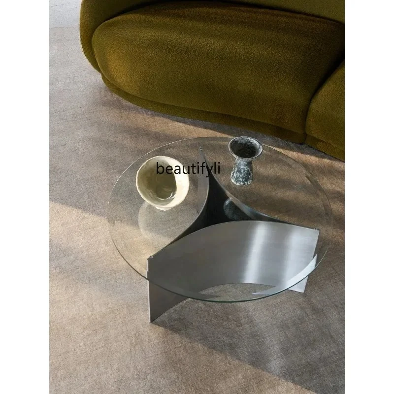 Tempered glass coffee table living room household small apartment coffee table modern minimalist side table
Tempered glass coffee table living room household small apartment coffee table modern minimalist side table