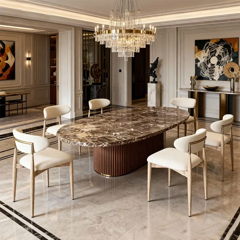 # Luxury Living Room Furniture Marble Stone Top Oak Wood Long Coffee Table Modern Wood Dining Table And Chairs
# Luxury Living Room Furniture Marble Stone Top Oak Wood Long Coffee Table Modern Wood Dining Table And Chairs