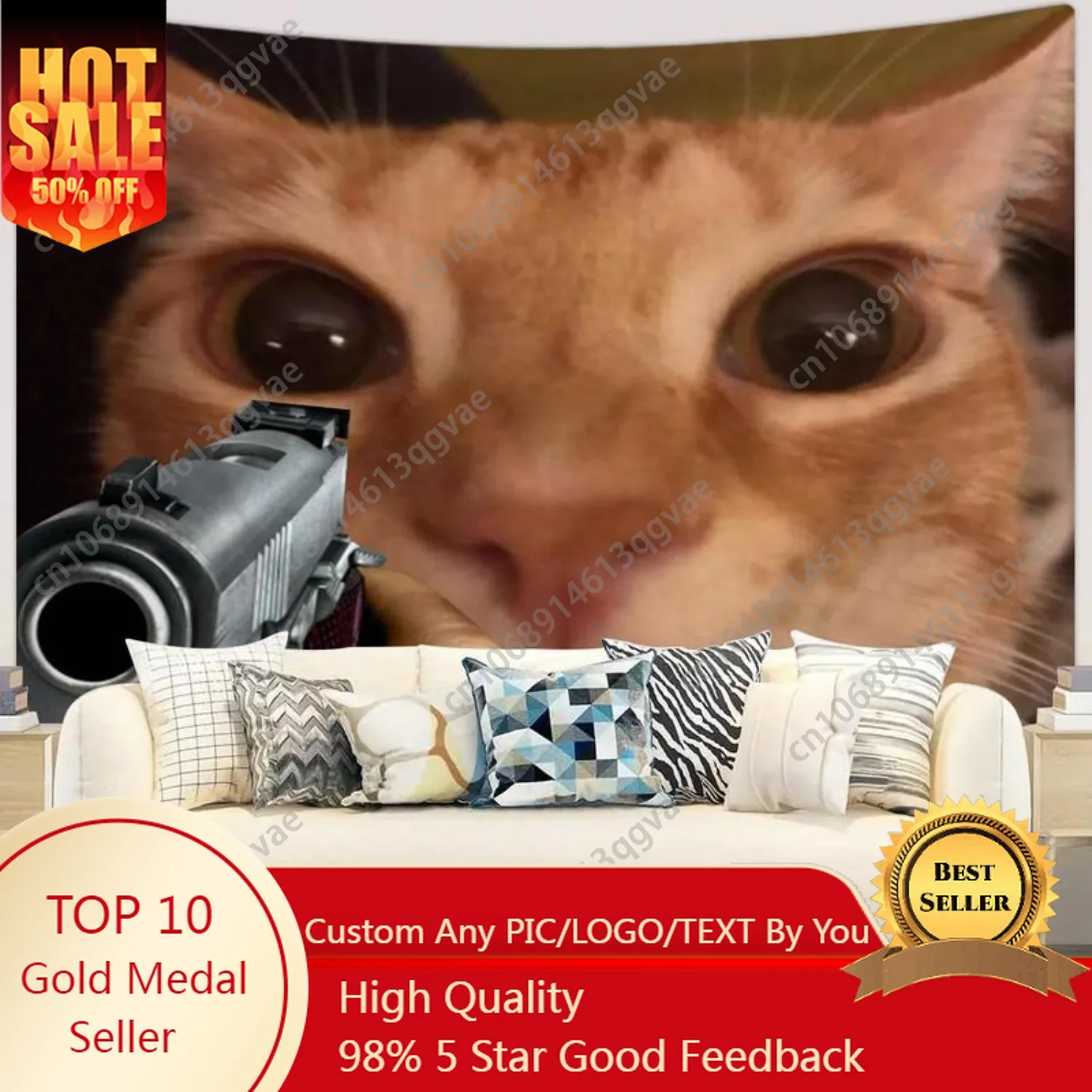 Funny Cat Pattern Tapestry Creative Wall Hanging for Dormitory Decoration Wall Hanging Decor for Home Living Custom Decoration
Funny Cat Pattern Tapestry Creative Wall Hanging for Dormitory Decoration Wall Hanging Decor for Home Living Custom Decoration