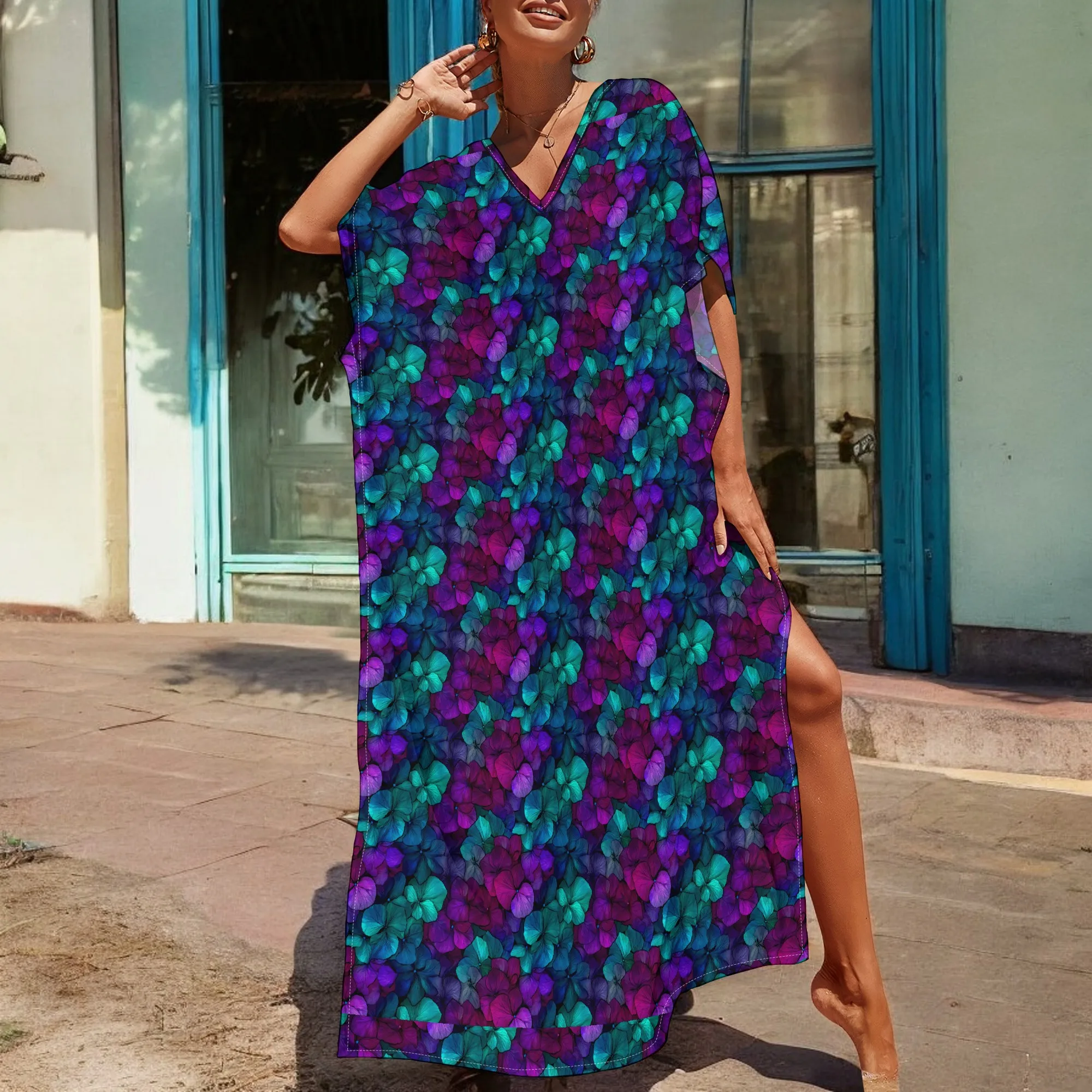 Purple Blue Floral Kaftan Dress for Women V-Neck Loose Summer Maxi Dress 2025 Vacation Evening Resort Style S-3XL
Purple Blue Floral Kaftan Dress for Women V-Neck Loose Summer Maxi Dress 2025 Vacation Evening Resort Style S-3XL