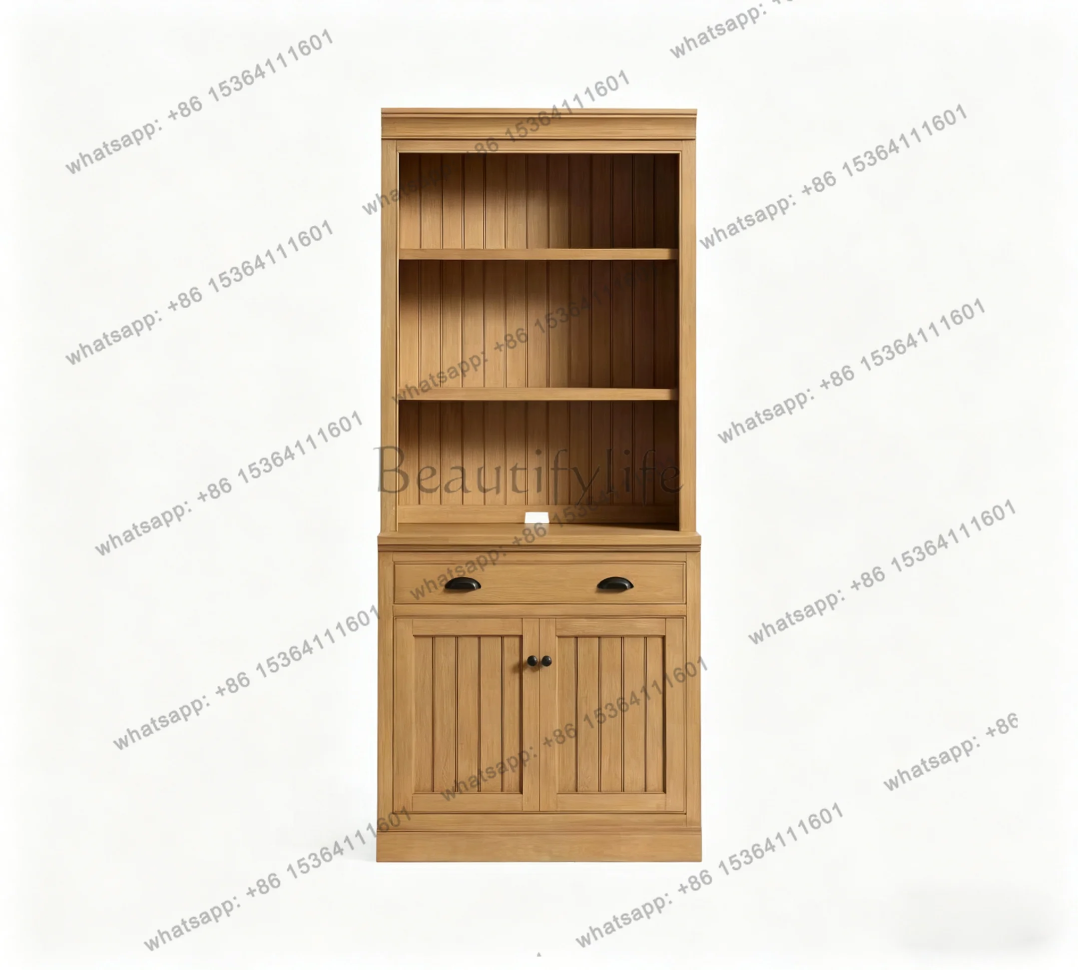 American rural retro solid wood bookcase French living room wall multi-layer locker
American rural retro solid wood bookcase French living room wall multi-layer locker
