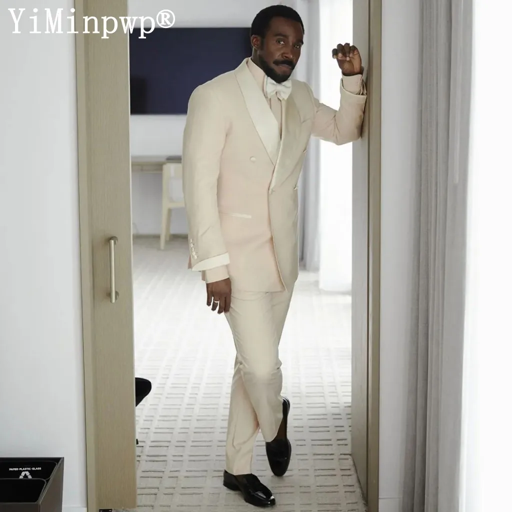 Beige Wedding Suits for Groom 2023 Double Breasted 2 Back Vents Elegant Mens Dress costume homme pour mariage Jacket+Pants
Beige Wedding Suits for Groom 2023 Double Breasted 2 Back Vents Elegant Mens Dress costume homme pour mariage Jacket+Pants