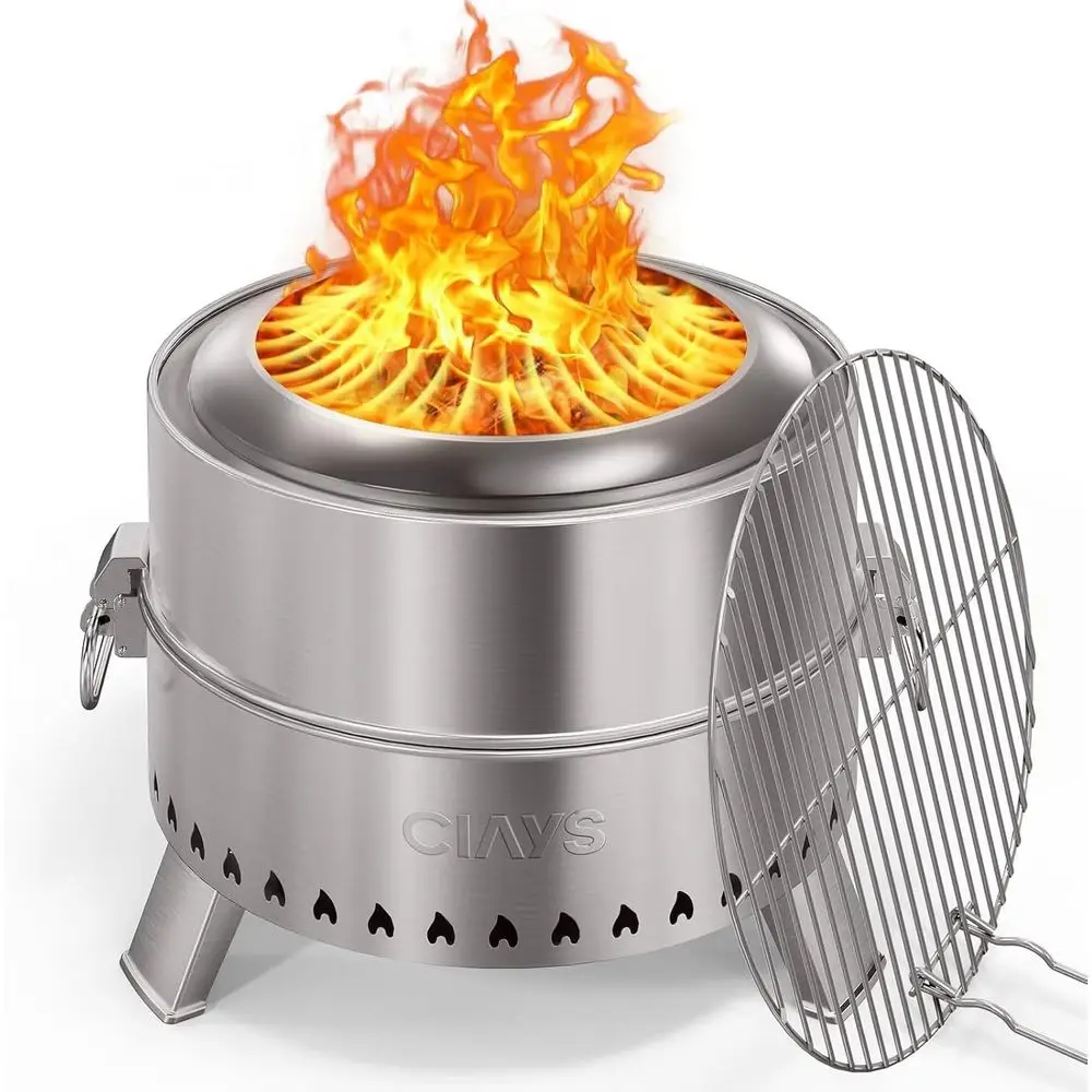 Smokelire Pit 21 Inch, Portable Wood Burning irt or Camping & Backyard, Outdoor ire Pit with Patented Technology, Steel Grill Ra
Smokelire Pit 21 Inch, Portable Wood Burning irt or Camping & Backyard, Outdoor ire Pit with Patented Technology, Steel Grill Ra