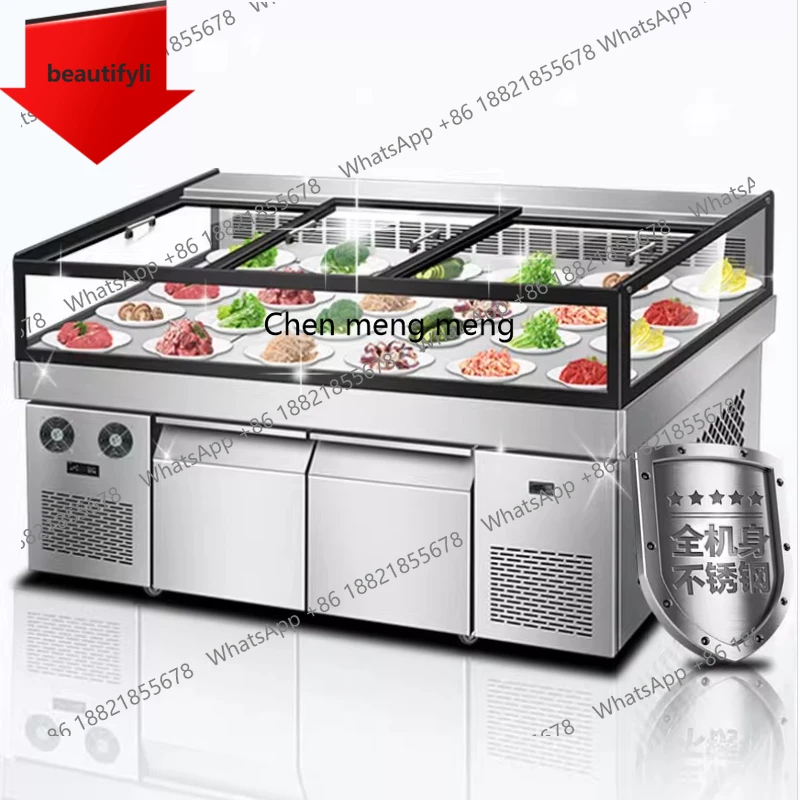 M07 Stainless steel air-cooled double temperature display cabinet commercial ice table ordering cabinet refrigerated and frozen
M07 Stainless steel air-cooled double temperature display cabinet commercial ice table ordering cabinet refrigerated and frozen