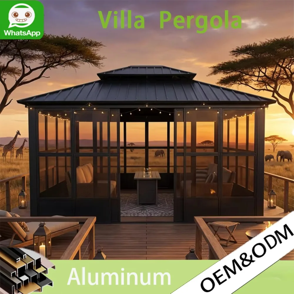 Heavy Duty 12x16 FT Aluminum Gazebo System, Waterproof Windproof With Mosquito Net, Integrated Gutter For Garden Patio
Heavy Duty 12x16 FT Aluminum Gazebo System, Waterproof Windproof With Mosquito Net, Integrated Gutter For Garden Patio