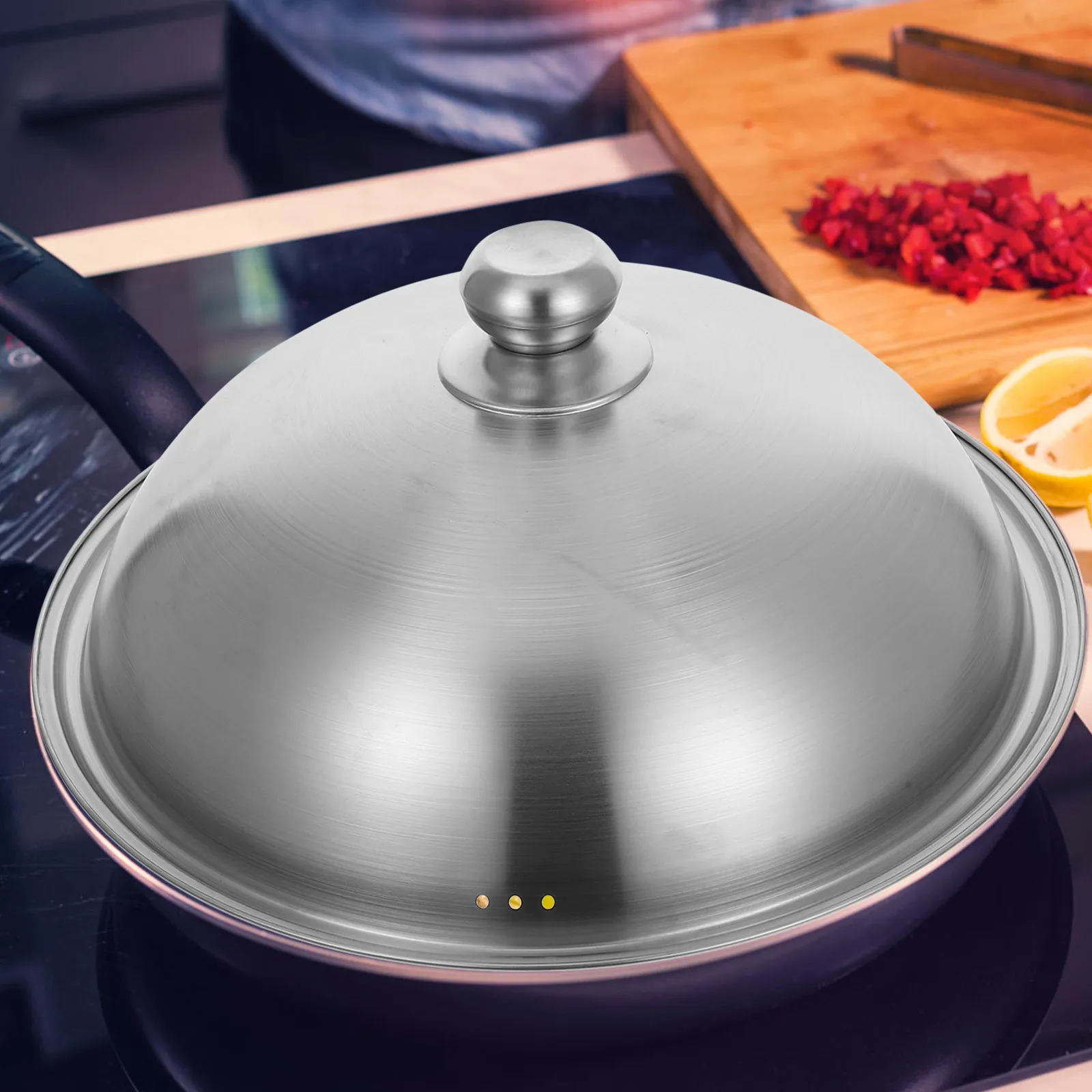 Stainless Steel Pot Lid 34cm Sandblasted Universal for Stockpot Wok Steamer Kitchen Supplies Metal Pan Cover Anti Hot Handle
Stainless Steel Pot Lid 34cm Sandblasted Universal for Stockpot Wok Steamer Kitchen Supplies Metal Pan Cover Anti Hot Handle