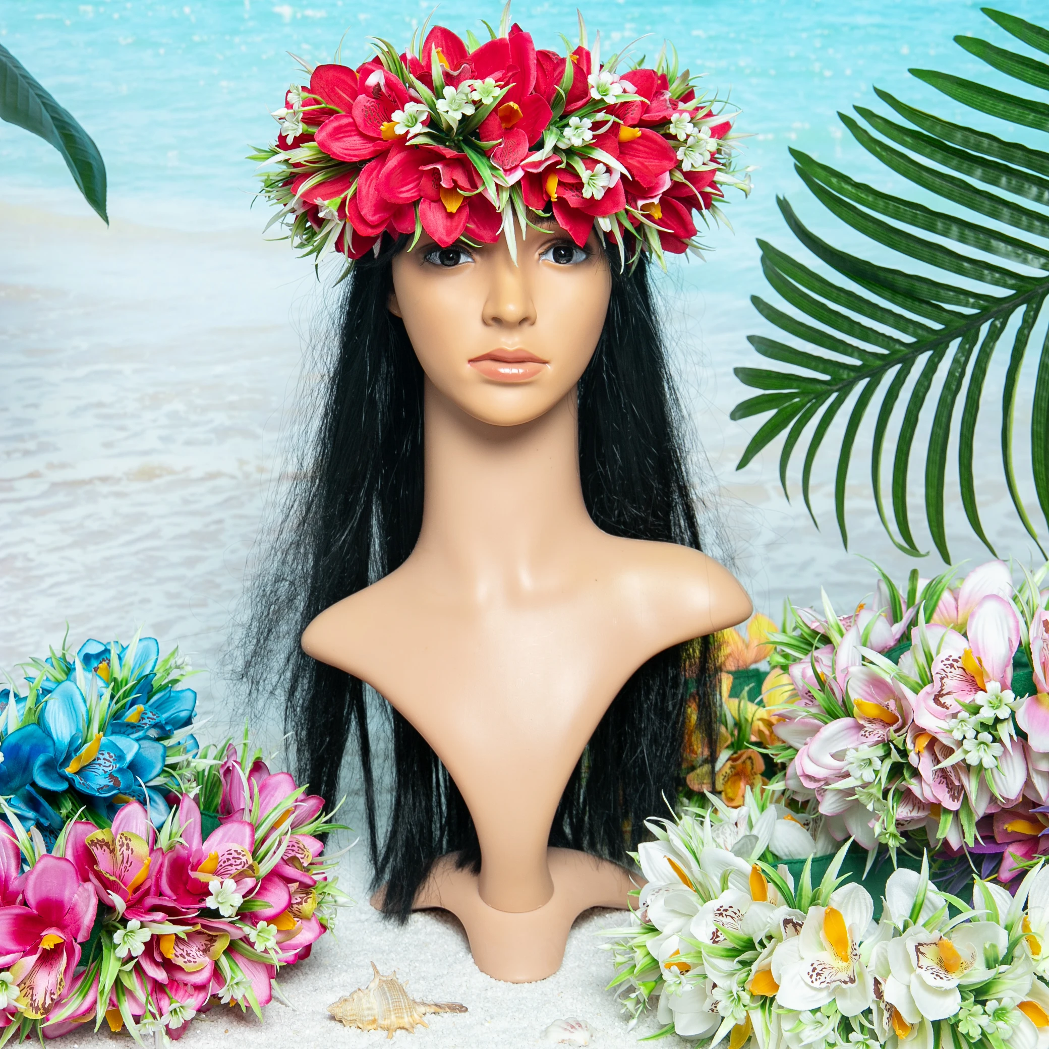 New Artificial Archid&Lily Headband Haku Hawaiian Flower Crown Hawaii Floral Garland Wedding Decoration holiday celebrations
New Artificial Archid&Lily Headband Haku Hawaiian Flower Crown Hawaii Floral Garland Wedding Decoration holiday celebrations