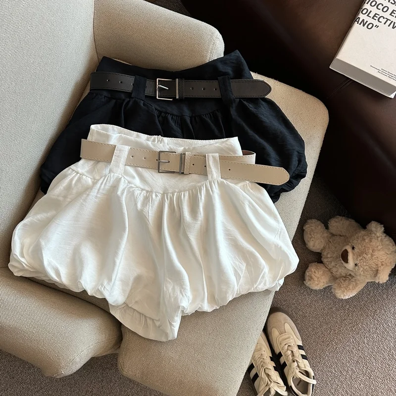 Streetwear Belt Shorts Women Fashion Black High Waist Bud Shorts Summer Korean White Casual Design A Line Short Pants New
Streetwear Belt Shorts Women Fashion Black High Waist Bud Shorts Summer Korean White Casual Design A Line Short Pants New