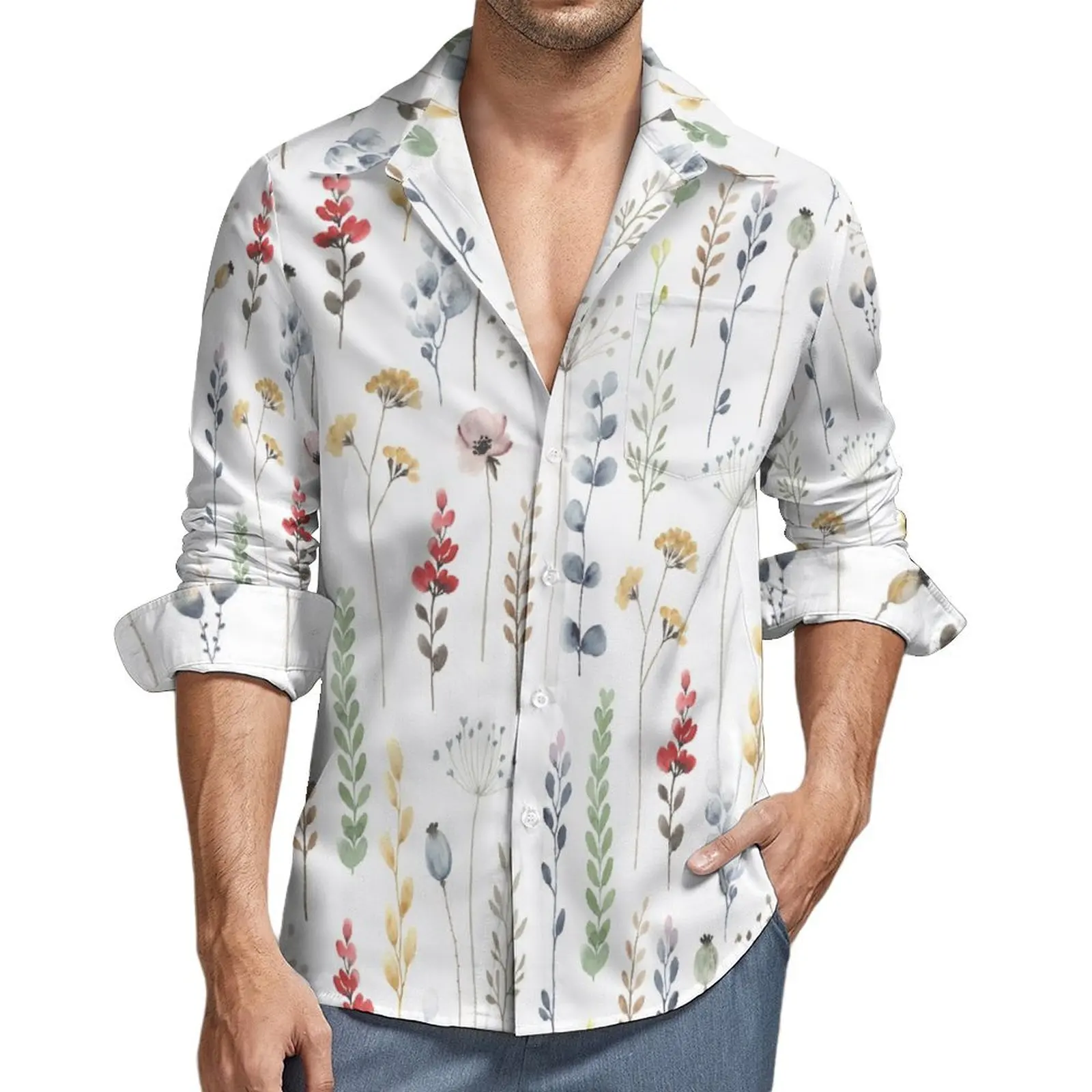 New Men's Long Sleeve Shirt 3D Flower Printed Button Long Sleeve Tops Plus Size Men Women's Blouse Office Lady Clothing Autumn
New Men's Long Sleeve Shirt 3D Flower Printed Button Long Sleeve Tops Plus Size Men Women's Blouse Office Lady Clothing Autumn