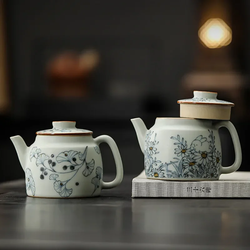 Chinese Ceramic Teapots Ball Hole Filter Handmade Flower Pattern Tea Pot Beauty Kettle Household Travel Portable Tea Set 170ml
Chinese Ceramic Teapots Ball Hole Filter Handmade Flower Pattern Tea Pot Beauty Kettle Household Travel Portable Tea Set 170ml