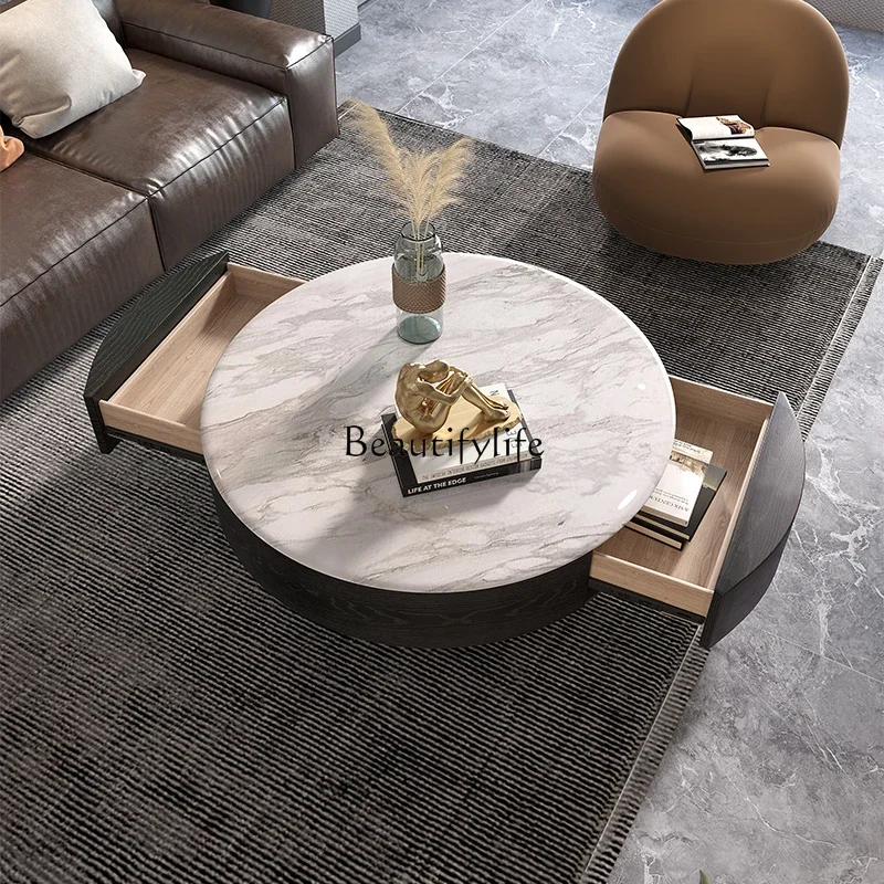 5Italian light luxury home living room natural marble coffee table modern simple round
5Italian light luxury home living room natural marble coffee table modern simple round
