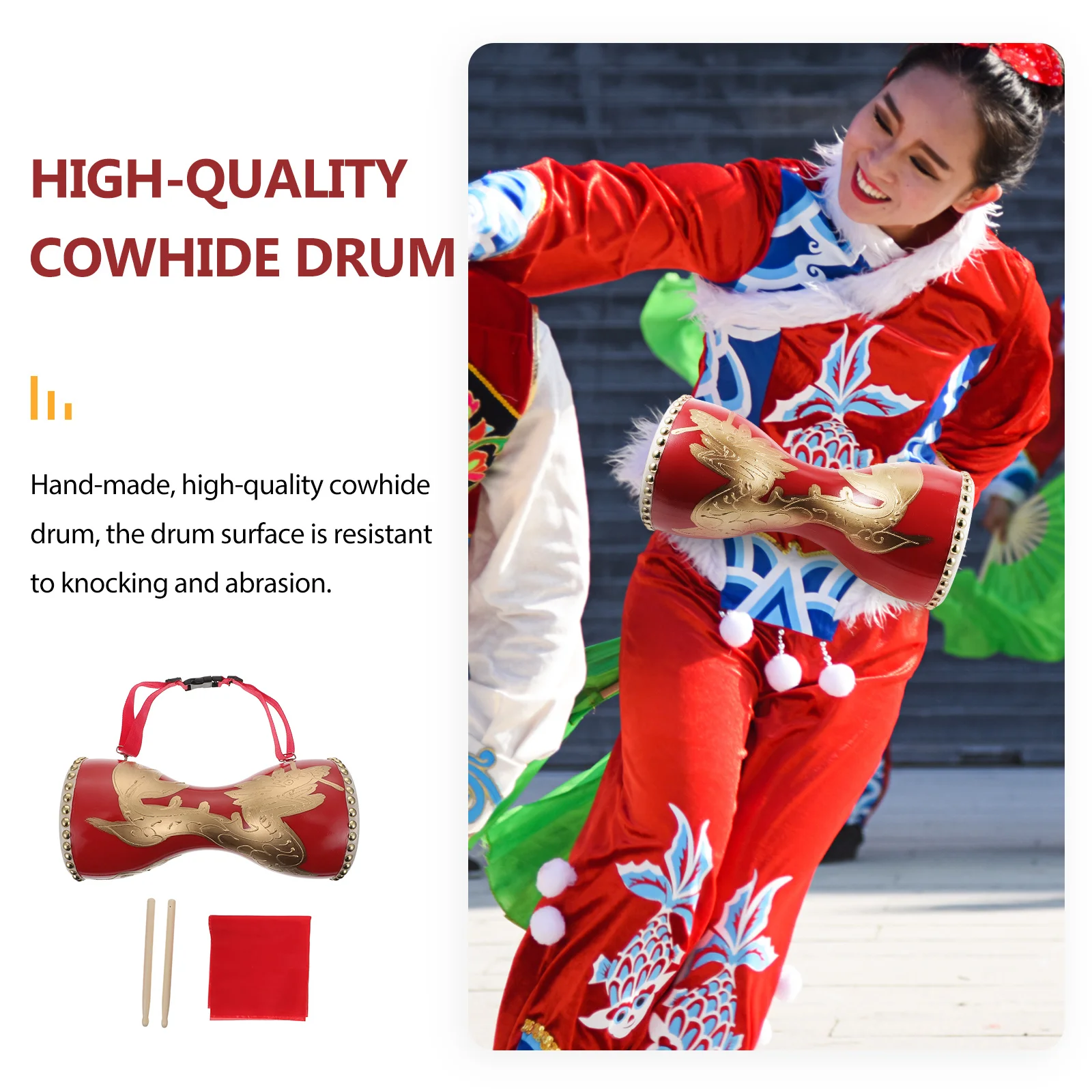 Adult Cowhide Drum Percussion Instruments for Adults Chinese Classical Musical Hand Drums Mini Red Traditional Child
Adult Cowhide Drum Percussion Instruments for Adults Chinese Classical Musical Hand Drums Mini Red Traditional Child
