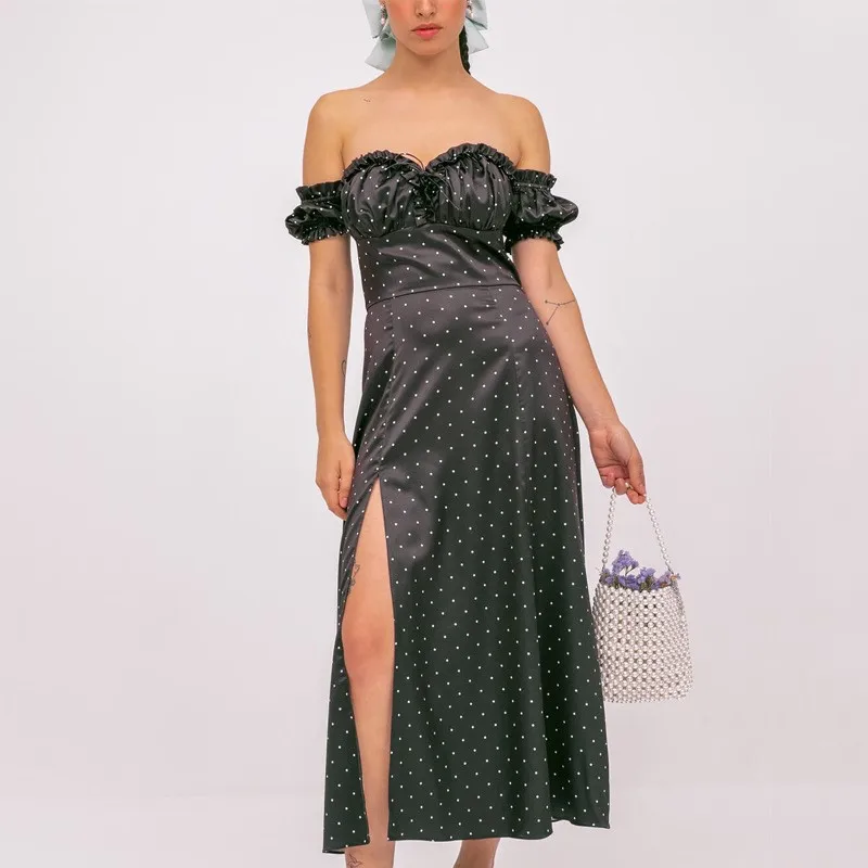 Bohemian Fashion Printed Women's Loose Dress Summer Fashion Wrapped Chest One Neck Dresses Ladies Elegant Split Hem Vestidos
Bohemian Fashion Printed Women's Loose Dress Summer Fashion Wrapped Chest One Neck Dresses Ladies Elegant Split Hem Vestidos