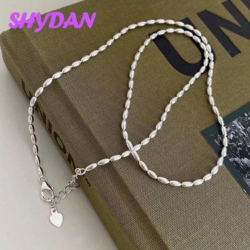 Серебряные цепочки SHYDAN 925 пробы с бусинами для женщин и девушек, модные украшения, подарки
Серебряные цепочки SHYDAN 925 пробы с бусинами для женщин и девушек, модные украшения, подарки