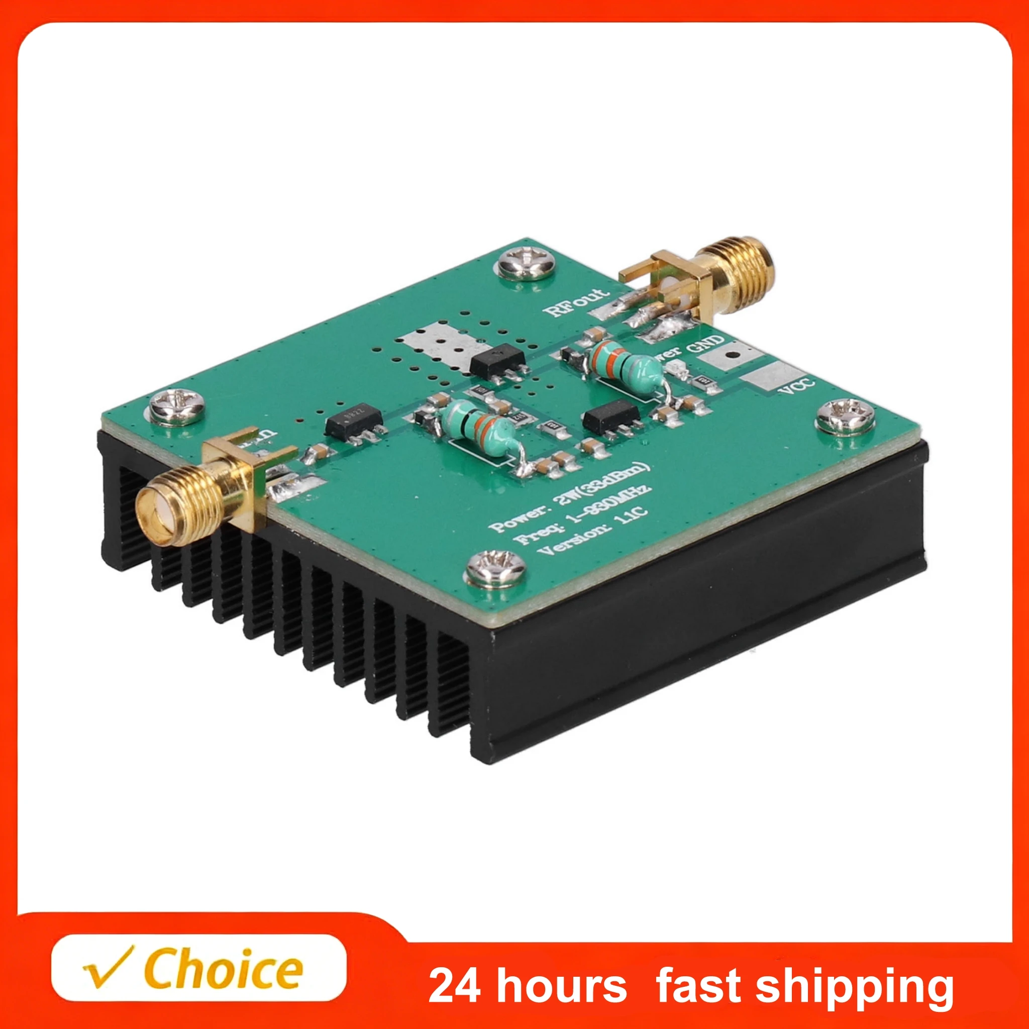 12VDC RF Power Wideband Amplifier 1-930MHz Working Frequency Amplification Module Power Amplification RF Broadband Amplifier
12VDC RF Power Wideband Amplifier 1-930MHz Working Frequency Amplification Module Power Amplification RF Broadband Amplifier