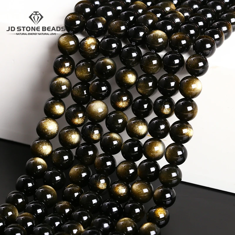 Natural Stone Golden Obsidian Bead Irisation Round Loose Spacer 4 6 8 10 12mm For Jewelry Making Diy Bracelet Necklace Accessory
Natural Stone Golden Obsidian Bead Irisation Round Loose Spacer 4 6 8 10 12mm For Jewelry Making Diy Bracelet Necklace Accessory