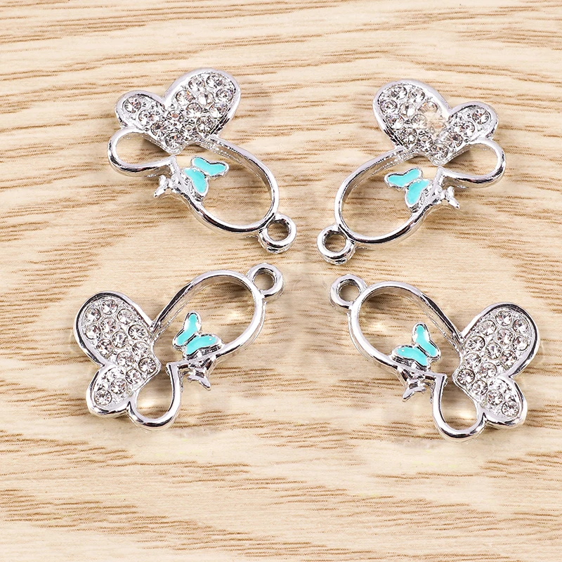 Tusember 10Pcs Alloy Pendant Hollow Crystal Butterfly Charms For Handmade Jewelry Making Bracelet Necklace Earring DIY Findings
Tusember 10Pcs Alloy Pendant Hollow Crystal Butterfly Charms For Handmade Jewelry Making Bracelet Necklace Earring DIY Findings