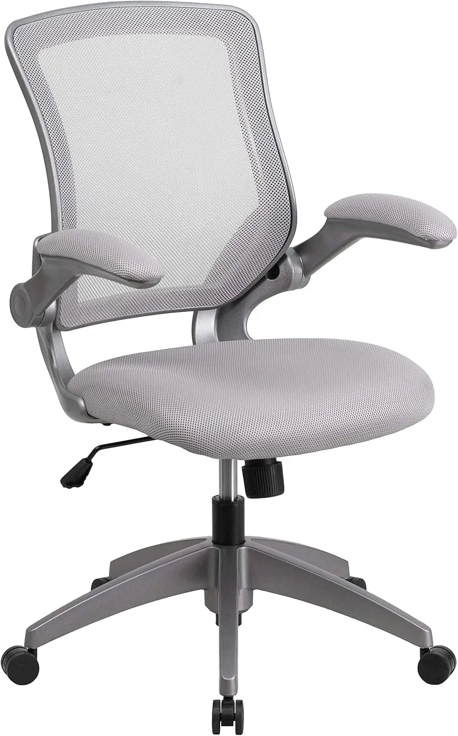 Flash Furniture Kale Mid-Back Gray Mesh Swivel Ergonomic Task Office Chair with Gray Frame and Flip-Up Arms
Flash Furniture Kale Mid-Back Gray Mesh Swivel Ergonomic Task Office Chair with Gray Frame and Flip-Up Arms