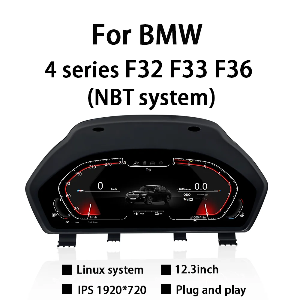 12.3" Digital Dashboard For BMW 4 Series F32 F33 F36 Linux System (2013-2019) LCD Panel Speedometer Virtual Instrument
12.3" Digital Dashboard For BMW 4 Series F32 F33 F36 Linux System (2013-2019) LCD Panel Speedometer Virtual Instrument