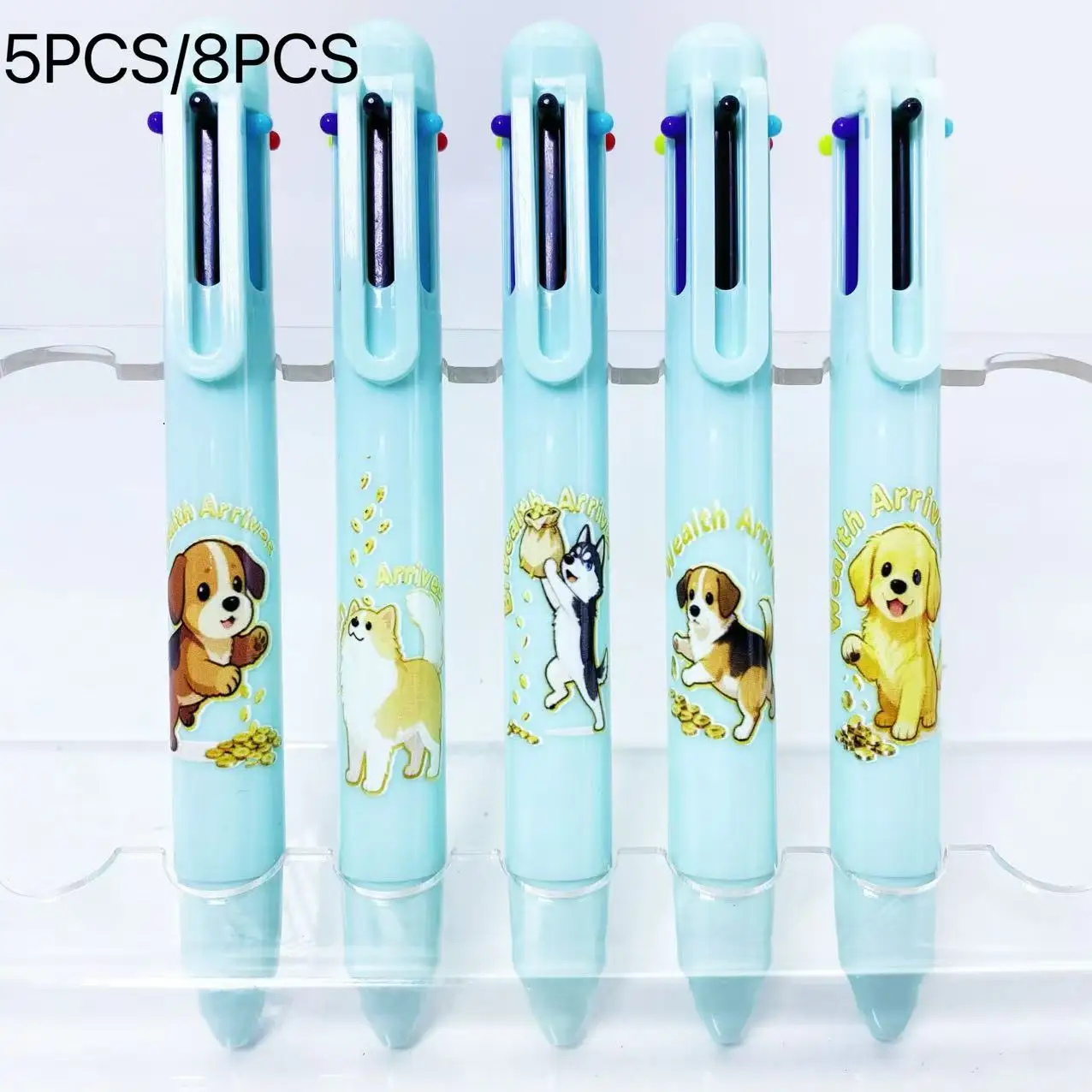 5 шт./8 шт. синий набор с собакой удачи, разноцветные шариковые ручки, шестицветные шариковые ручки, студенческие ручки для письма, креативный дизайн, студенческие ручки для письма, практичные
5 шт./8 шт. синий набор с собакой удачи, разноцветные шариковые ручки, шестицветные шариковые ручки, студенческие ручки для письма, креативный дизайн, студенческие ручки для письма, практичные