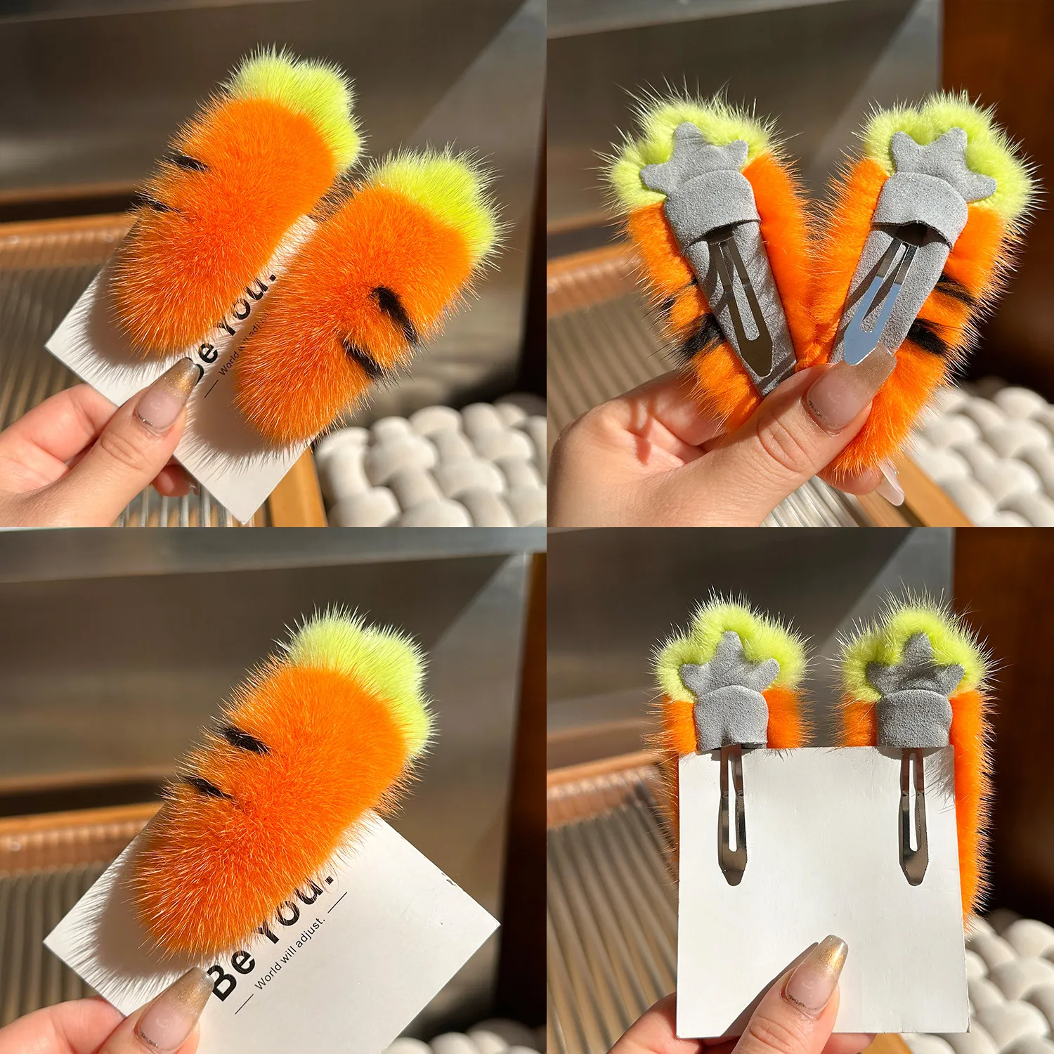 Cute Real Mink Fur Carrot Hair Clip Korean Style Side BB Hair Barrettes Girls Adorable Animal Hair Accessories Headwear
Cute Real Mink Fur Carrot Hair Clip Korean Style Side BB Hair Barrettes Girls Adorable Animal Hair Accessories Headwear