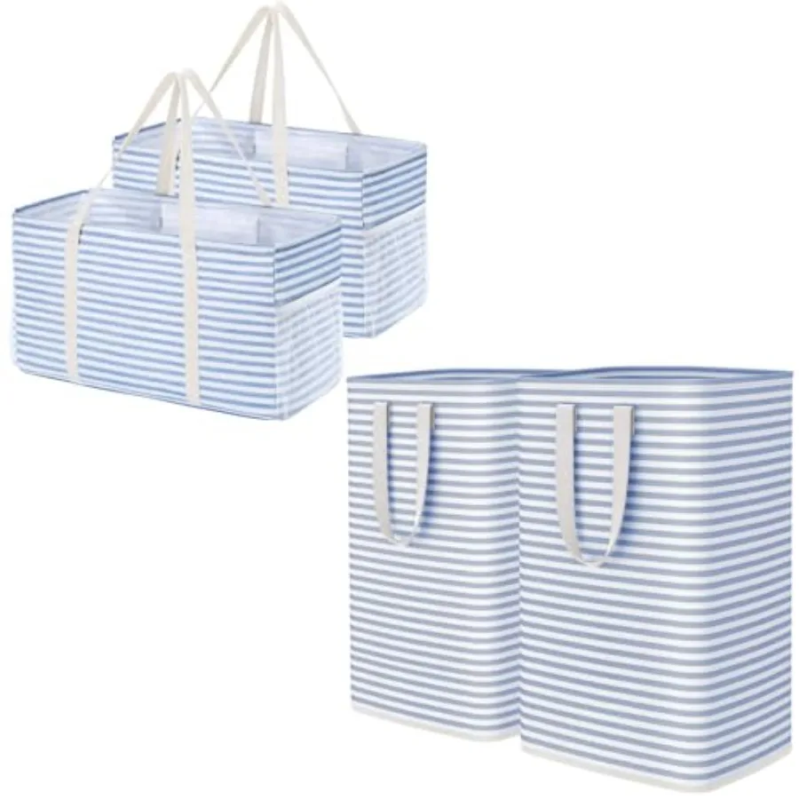 2 Packs Reusable Grocery Bags with Metal Wire Frame and Handles and 1 Packs Laundry Hamper Large Collapsible Laundry Baskets 80
2 Packs Reusable Grocery Bags with Metal Wire Frame and Handles and 1 Packs Laundry Hamper Large Collapsible Laundry Baskets 80