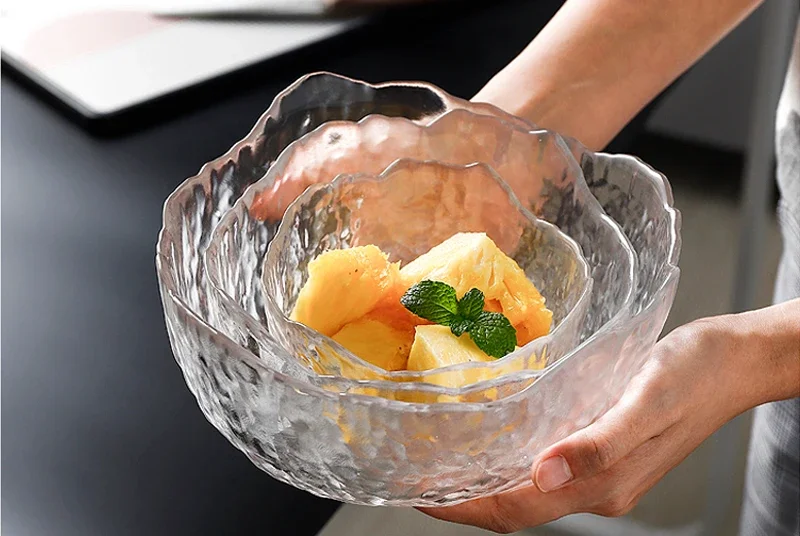 3pcs Set, 5/6/8inch, Embossed Glass Dessert Ice Cream Bowl Set, Kitchen Glass Bowls Decorative, Creative Key Bowl, Salad Bowl
3pcs Set, 5/6/8inch, Embossed Glass Dessert Ice Cream Bowl Set, Kitchen Glass Bowls Decorative, Creative Key Bowl, Salad Bowl