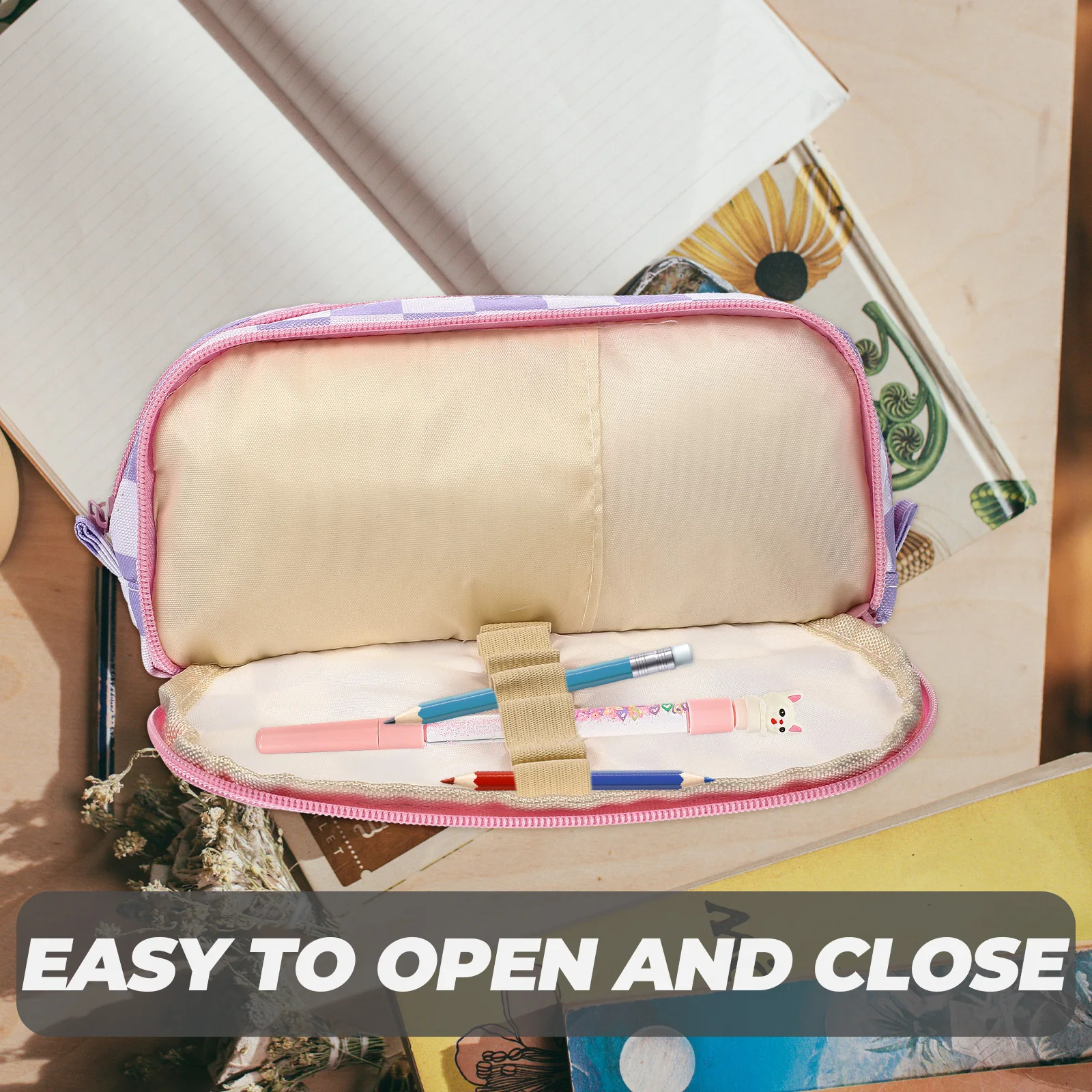 Large Capacity Cartoon Pencil Bag Checkerboard Printing Lightweight Zipper Design Pen Organizer School Students Stationery Bag
Large Capacity Cartoon Pencil Bag Checkerboard Printing Lightweight Zipper Design Pen Organizer School Students Stationery Bag