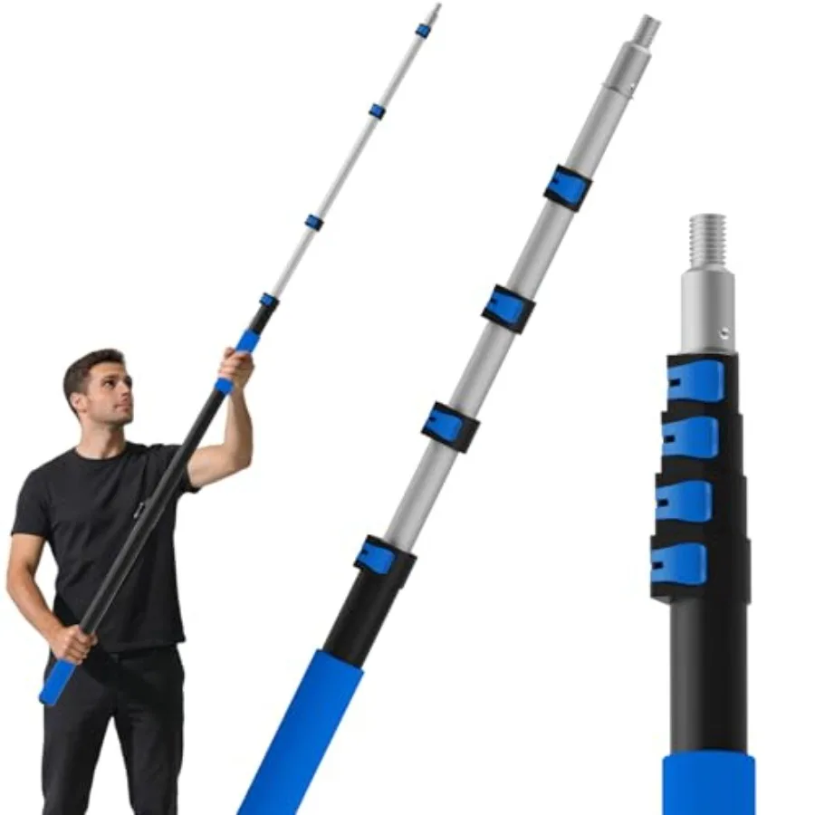 26Feet Telescopic Extension Pole 5- Paint Roller Extension Pole with Flip-Lock Design Aluminum Alloy Threaded Head for Painting
26Feet Telescopic Extension Pole 5- Paint Roller Extension Pole with Flip-Lock Design Aluminum Alloy Threaded Head for Painting