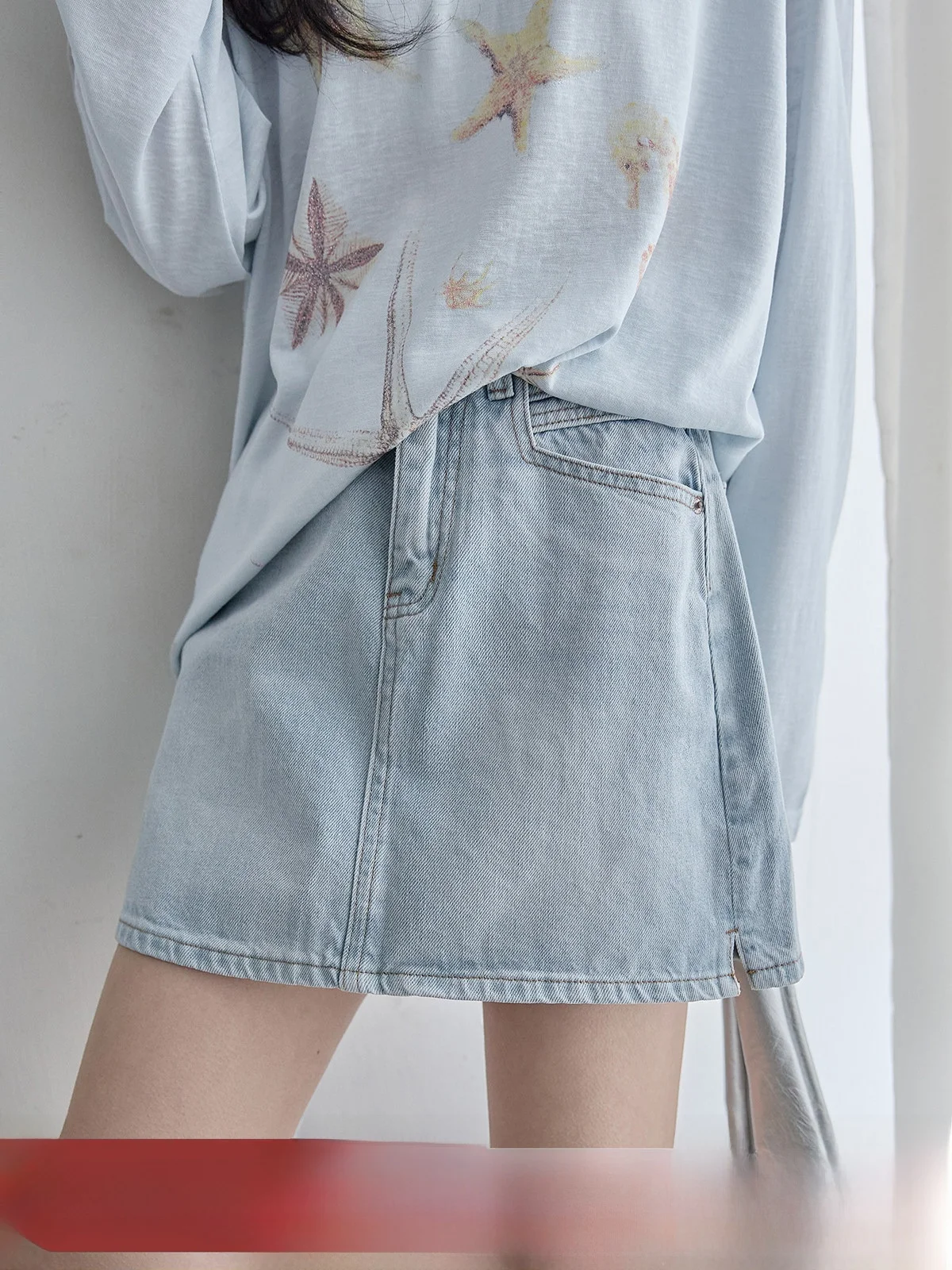 High Waist A-Line Skirt Women's Denim Blue Versatile Spring 2026 Commute Sle Korean Brand HUIXI Sketch Series
High Waist A-Line Skirt Women's Denim Blue Versatile Spring 2026 Commute Sle Korean Brand HUIXI Sketch Series