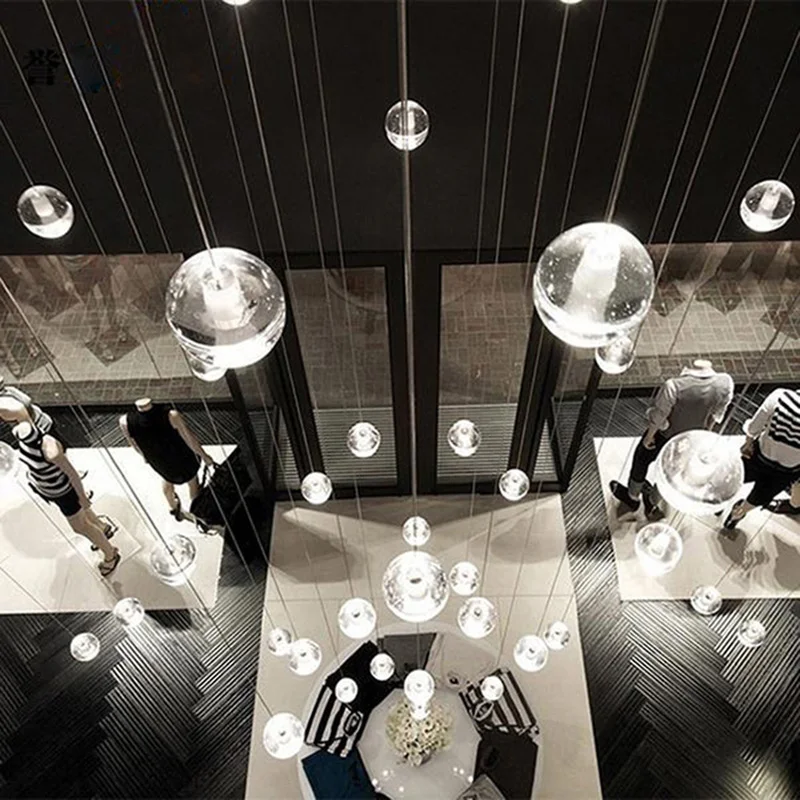 Modern staircase chandelier Living room Bedroom Kitchen stairwell Long Chandelier high ceiling sphere ball chandelier Lustre
Modern staircase chandelier Living room Bedroom Kitchen stairwell Long Chandelier high ceiling sphere ball chandelier Lustre