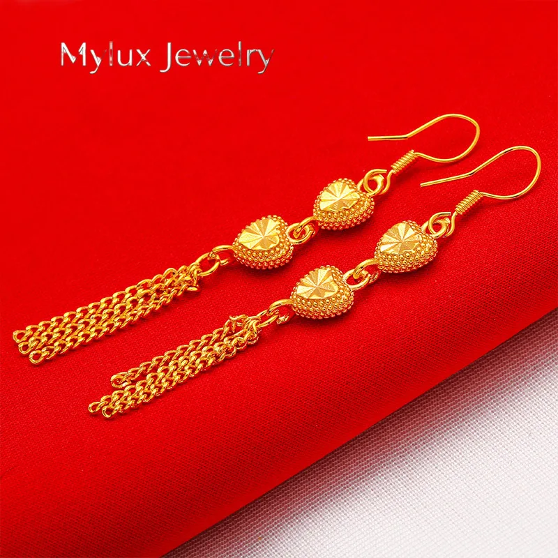 Mylux Jewelry 24K gold rose fringed earrings AU999 full gold, three-dimensional rose blooming shape, gold chain tassel swaying p
Mylux Jewelry 24K gold rose fringed earrings AU999 full gold, three-dimensional rose blooming shape, gold chain tassel swaying p