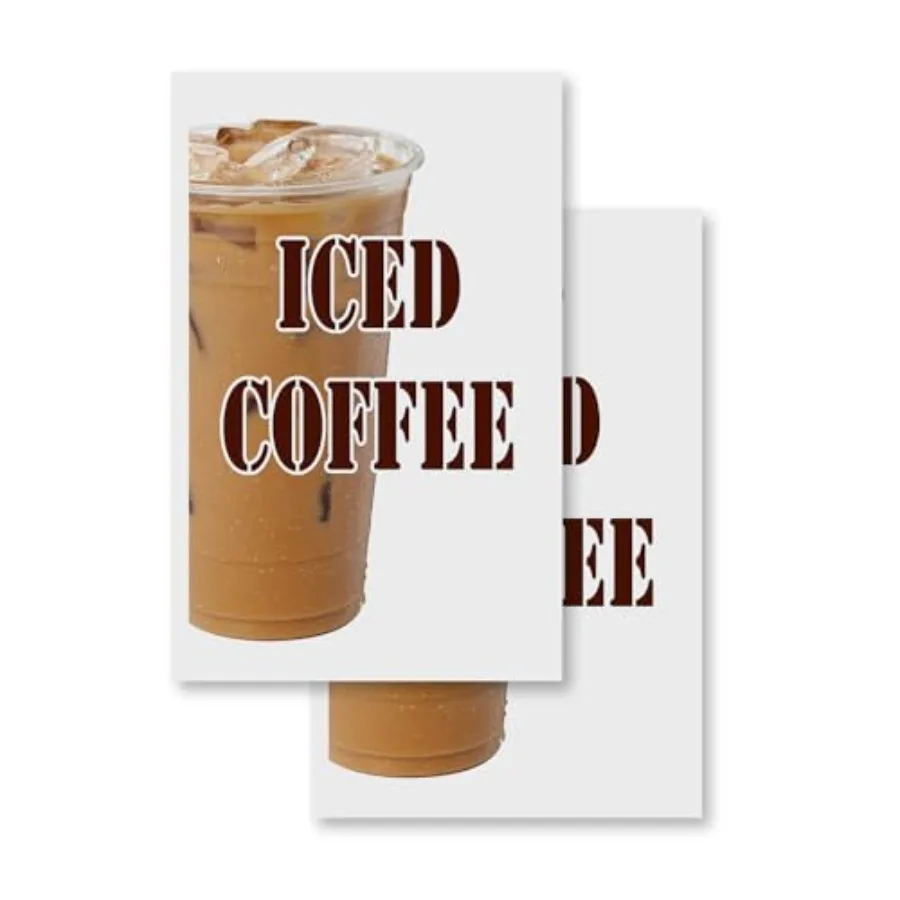 Iced Coffee 2-Pack 24" x 36" Vinyl Decals Sign Insert Peel and Stick Decals Stickers Window Signs
Iced Coffee 2-Pack 24" x 36" Vinyl Decals Sign Insert Peel and Stick Decals Stickers Window Signs