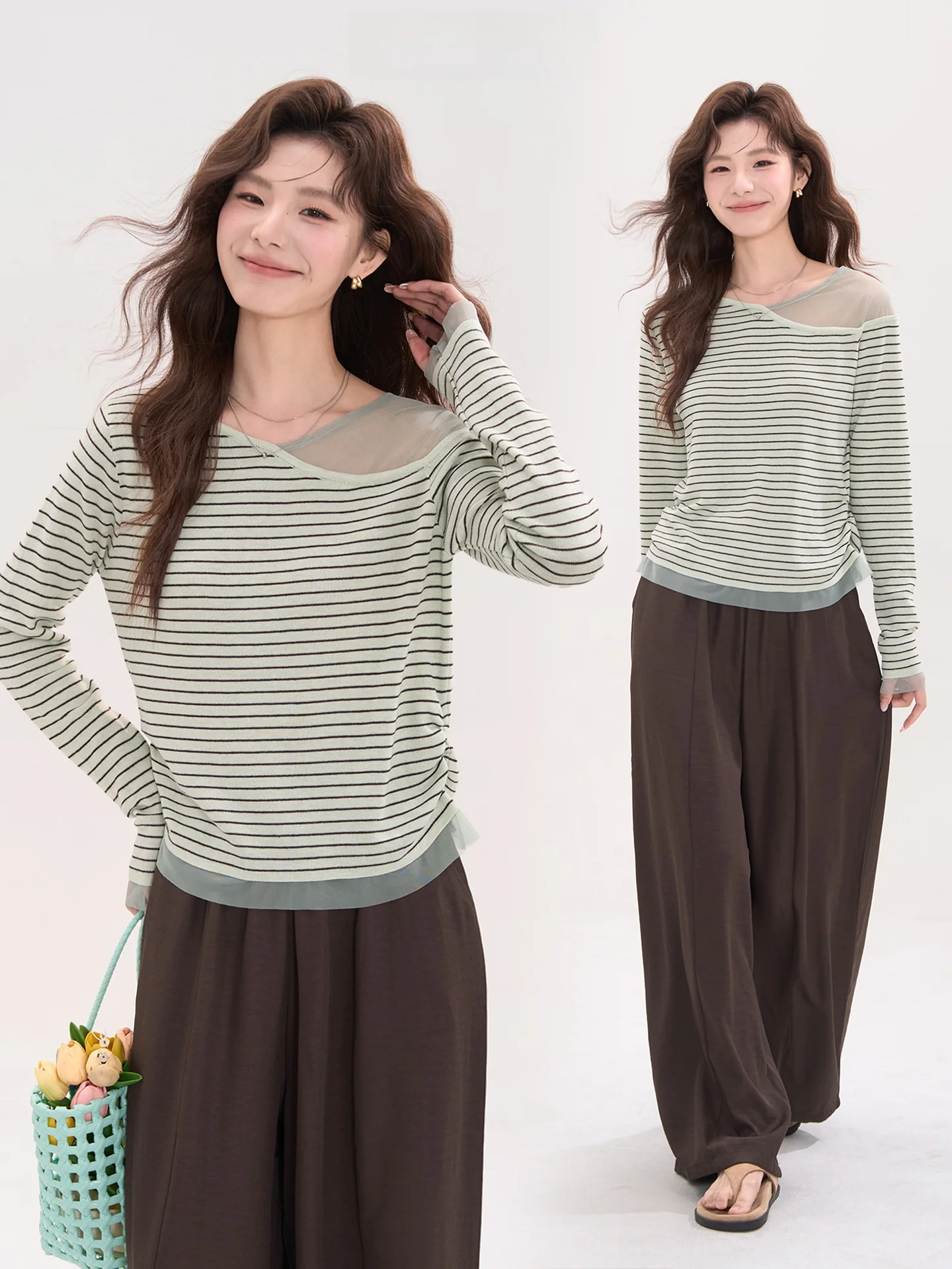 Heme Korean Sle Long Sve Knitted irt Women's Spring Faion Patchwork Me Stripe Top Soft Comfortable Breathable
Heme Korean Sle Long Sve Knitted irt Women's Spring Faion Patchwork Me Stripe Top Soft Comfortable Breathable