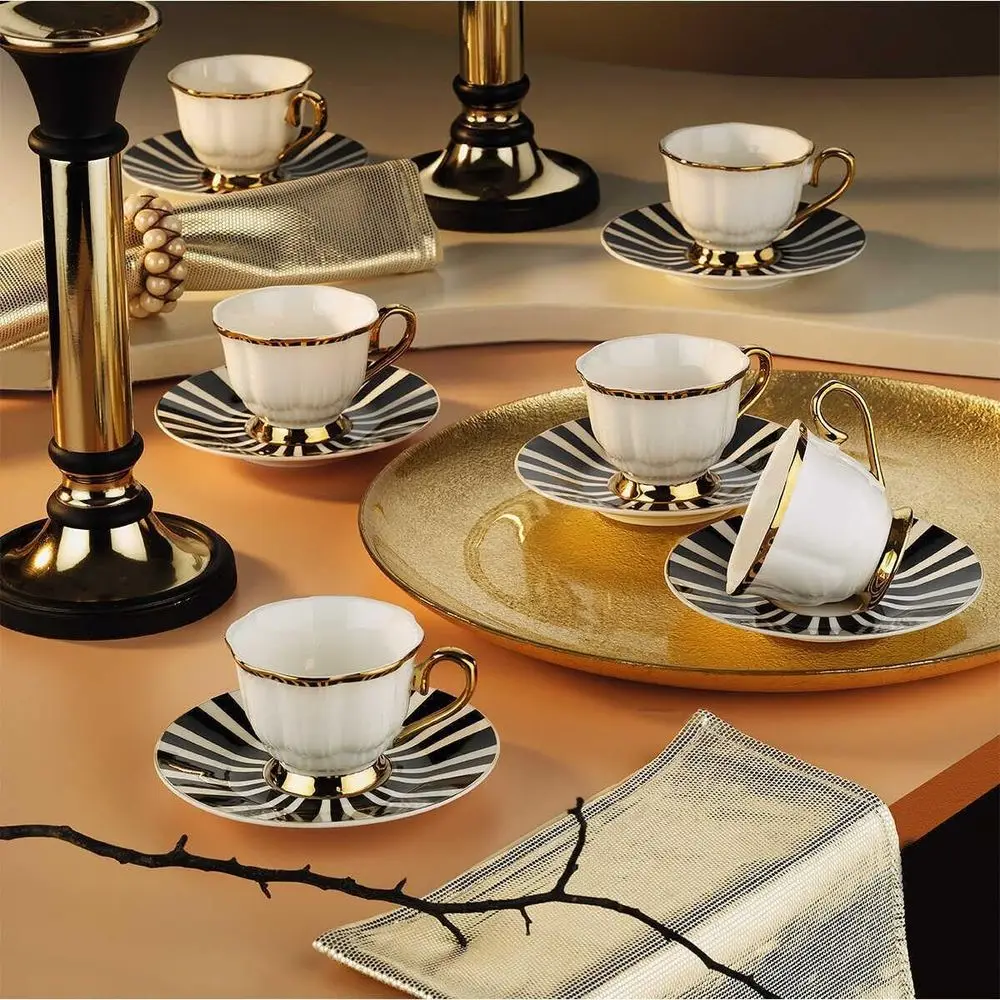 Gisa Porcelain Cup Set, Turkish Coee Cup Set o 6, Cups and Saucers (3 Oz) Cups
Gisa Porcelain Cup Set, Turkish Coee Cup Set o 6, Cups and Saucers (3 Oz) Cups