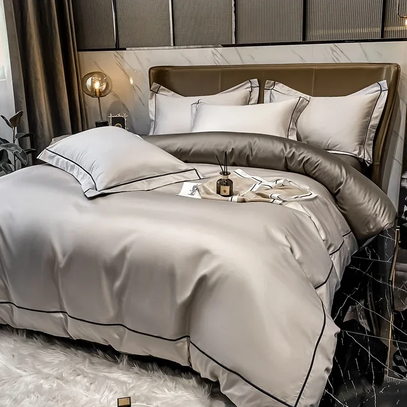 Embroidered Egyptian Cotton Bedding Set Duvet Cover Set with Fitted/Flat Sheet Pillowcase Luxury Bed Sheet Set Home Textile
Embroidered Egyptian Cotton Bedding Set Duvet Cover Set with Fitted/Flat Sheet Pillowcase Luxury Bed Sheet Set Home Textile