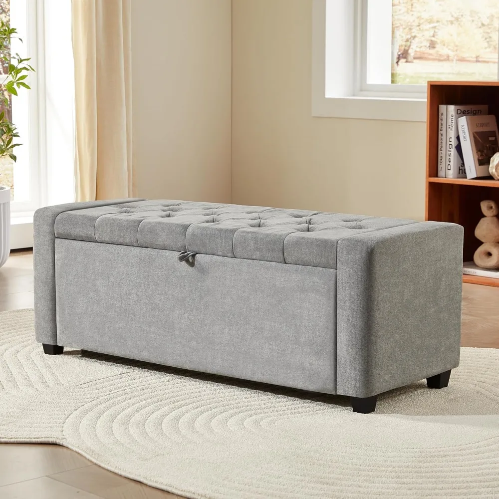 Storage Ottoman Bench,Upholstered Tufted Bench Foot Rest for Living Room,Large End of Bed Bench Ottomans,Holds up to 330 lb
Storage Ottoman Bench,Upholstered Tufted Bench Foot Rest for Living Room,Large End of Bed Bench Ottomans,Holds up to 330 lb