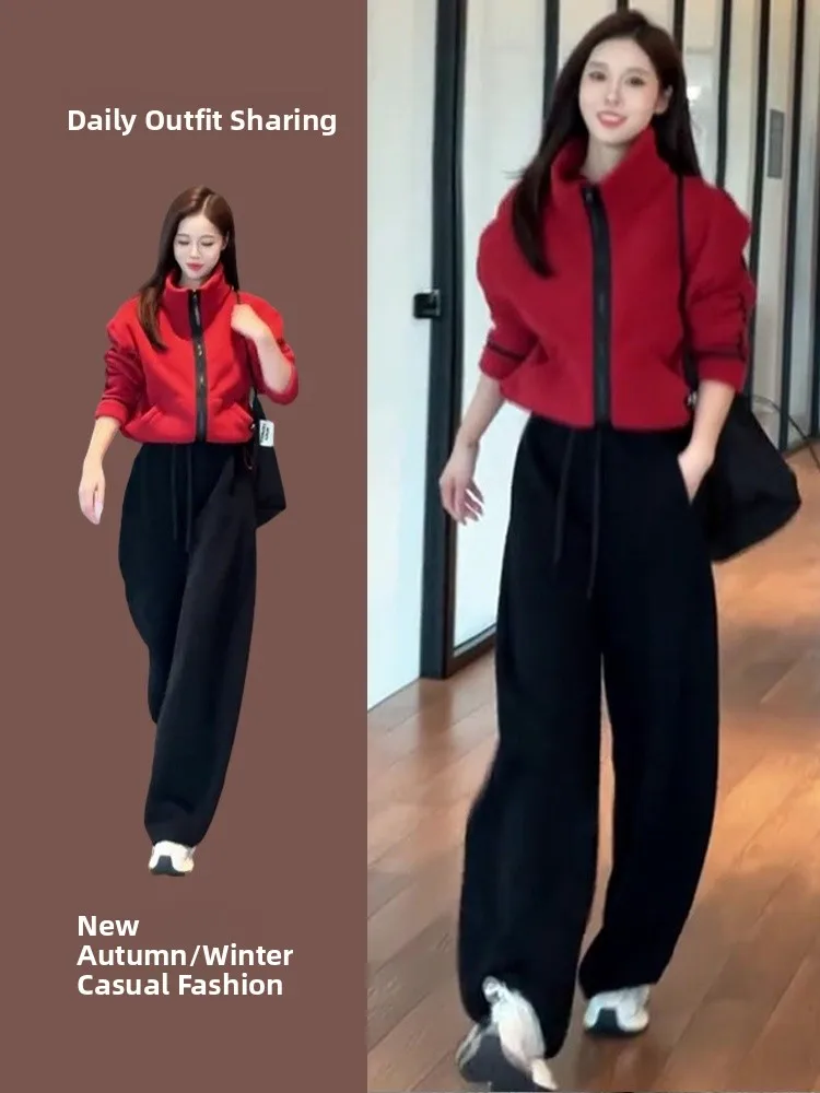 plus Size Women's Faion Set Red Celebra Long Sve Top And Pants High Waist Casual Sle Winter Spring Autumn Wear
plus Size Women's Faion Set Red Celebra Long Sve Top And Pants High Waist Casual Sle Winter Spring Autumn Wear