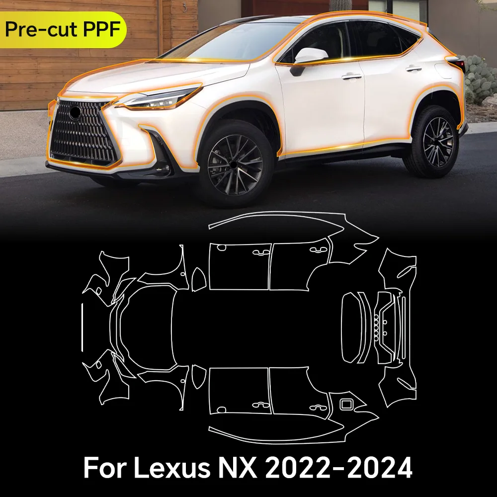 For Lexus NX 250 350 350H 450H 2022 2023 2024 TPU Paint Protection Film Clear Bra Car Body Anti-scratch Pre-cut PPF Resistant
For Lexus NX 250 350 350H 450H 2022 2023 2024 TPU Paint Protection Film Clear Bra Car Body Anti-scratch Pre-cut PPF Resistant