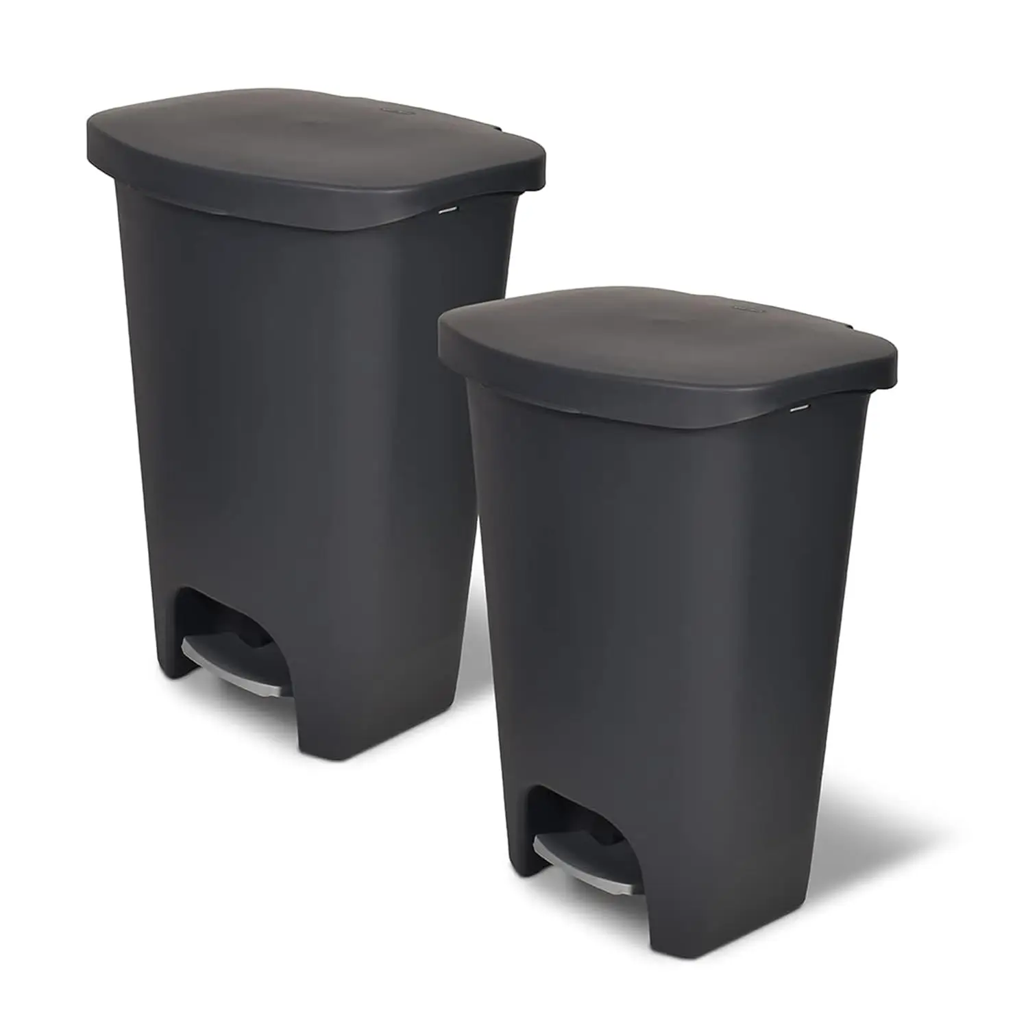13 Gallon Trash Can with Odor Protection, 2 Pack | Hands Free Step On Foot Pedal, Bag Rings, Charcoal
13 Gallon Trash Can with Odor Protection, 2 Pack | Hands Free Step On Foot Pedal, Bag Rings, Charcoal