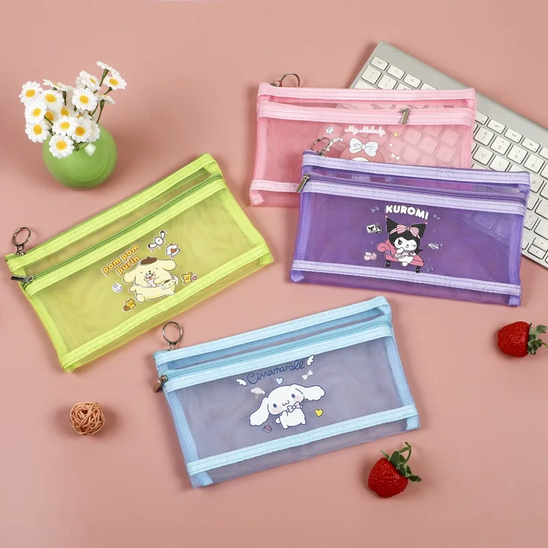 20 pcs/lot Sanrio Kuromi Melody Mesh Pencil Case Cute Pencil Box Stationery Pen Bag Stationery Gift Office School Supplies
20 pcs/lot Sanrio Kuromi Melody Mesh Pencil Case Cute Pencil Box Stationery Pen Bag Stationery Gift Office School Supplies