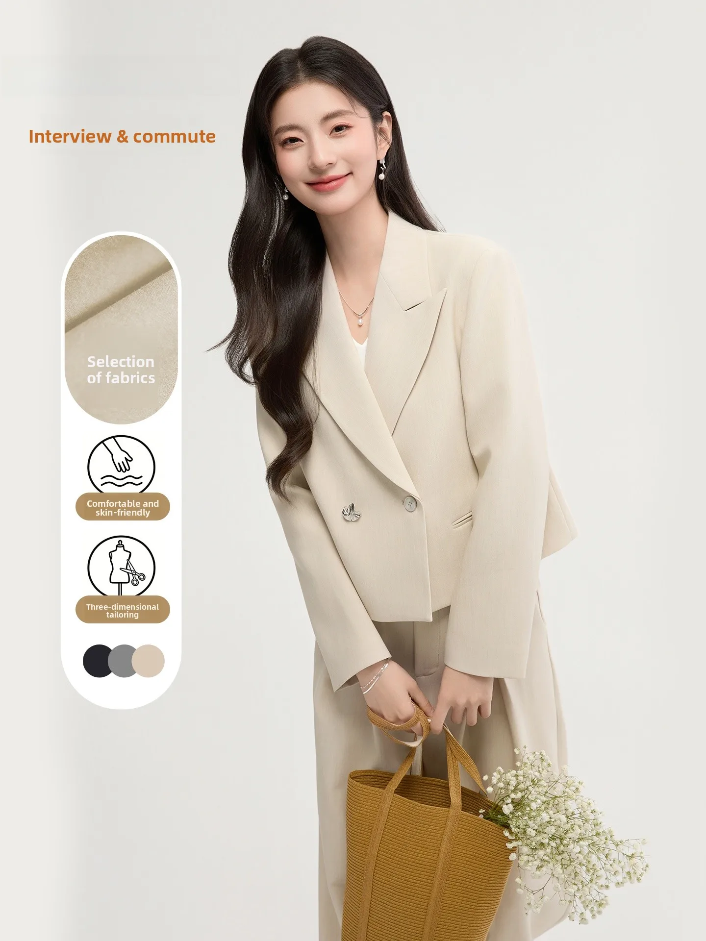Good Young ort Metal Single Button Women's irt Commute Interview Formal Spring Autumn Sli Slim Fit Polyester F...
Good Young ort Metal Single Button Women's irt Commute Interview Formal Spring Autumn Sli Slim Fit Polyester F...