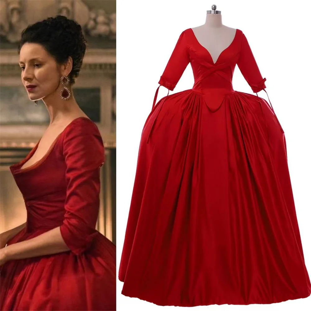 TV Outlander Claire Randall Fraser Cosplay Costume Women's Red Rococo Scottish Highland Dress Evening Gorgeous Wedding Ball Gow
TV Outlander Claire Randall Fraser Cosplay Costume Women's Red Rococo Scottish Highland Dress Evening Gorgeous Wedding Ball Gow