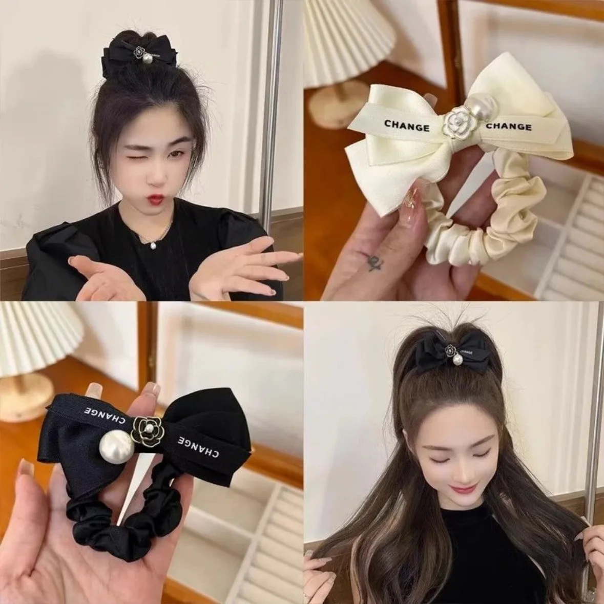 Корейская версия легкого роскошного банта с бабочкой и камелией, круг для толстой кишки, темперамент, универсальный хвост, жемчужный аксессуар для волос
Корейская версия легкого роскошного банта с бабочкой и камелией, круг для толстой кишки, темперамент, универсальный хвост, жемчужный аксессуар для волос