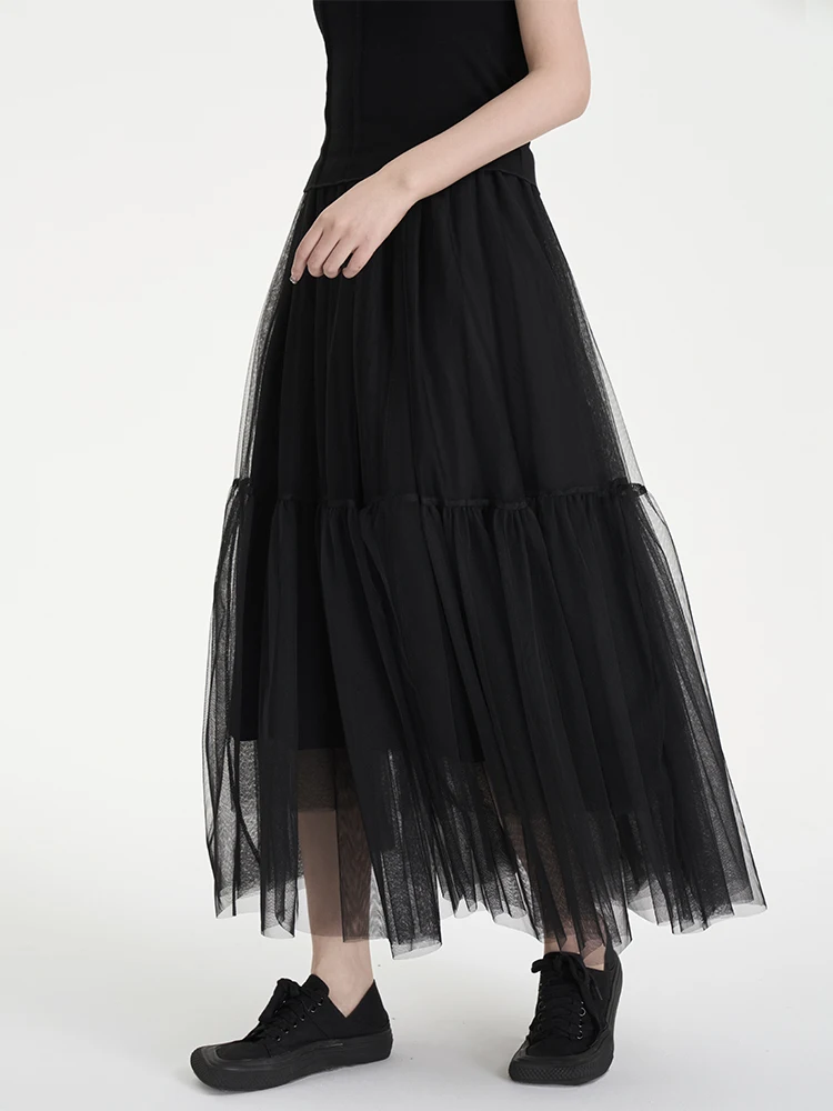 Black Mesh Half Skirt Versatile Casual Style High Waist A-Line Skirt Polyester Fabric Leisure Scene Women's Fashion Spring Co...
Black Mesh Half Skirt Versatile Casual Style High Waist A-Line Skirt Polyester Fabric Leisure Scene Women's Fashion Spring Co...